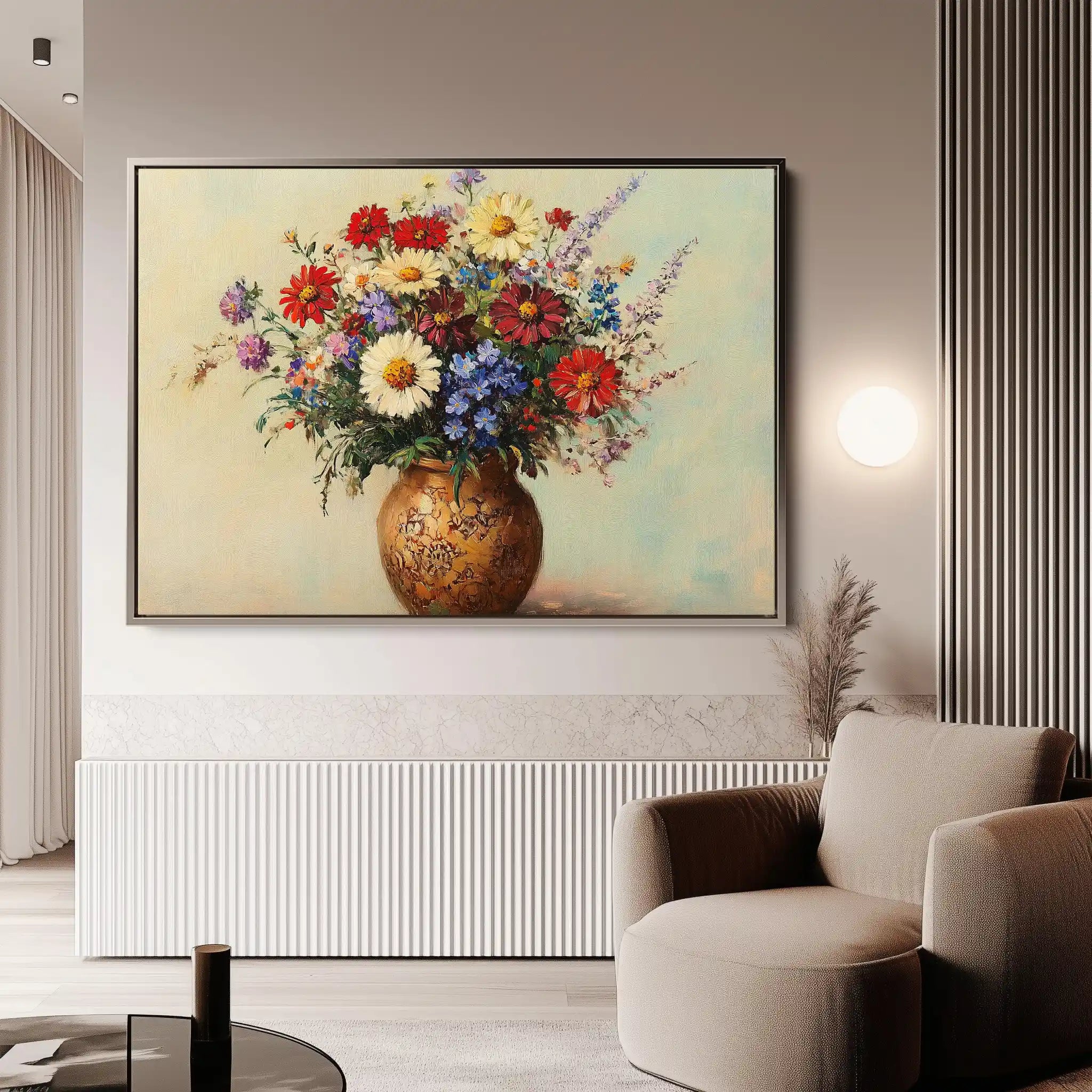 Floral Canvas Wall Art WAD1081-F 90 x 60 cm / Stretched on hidden frame