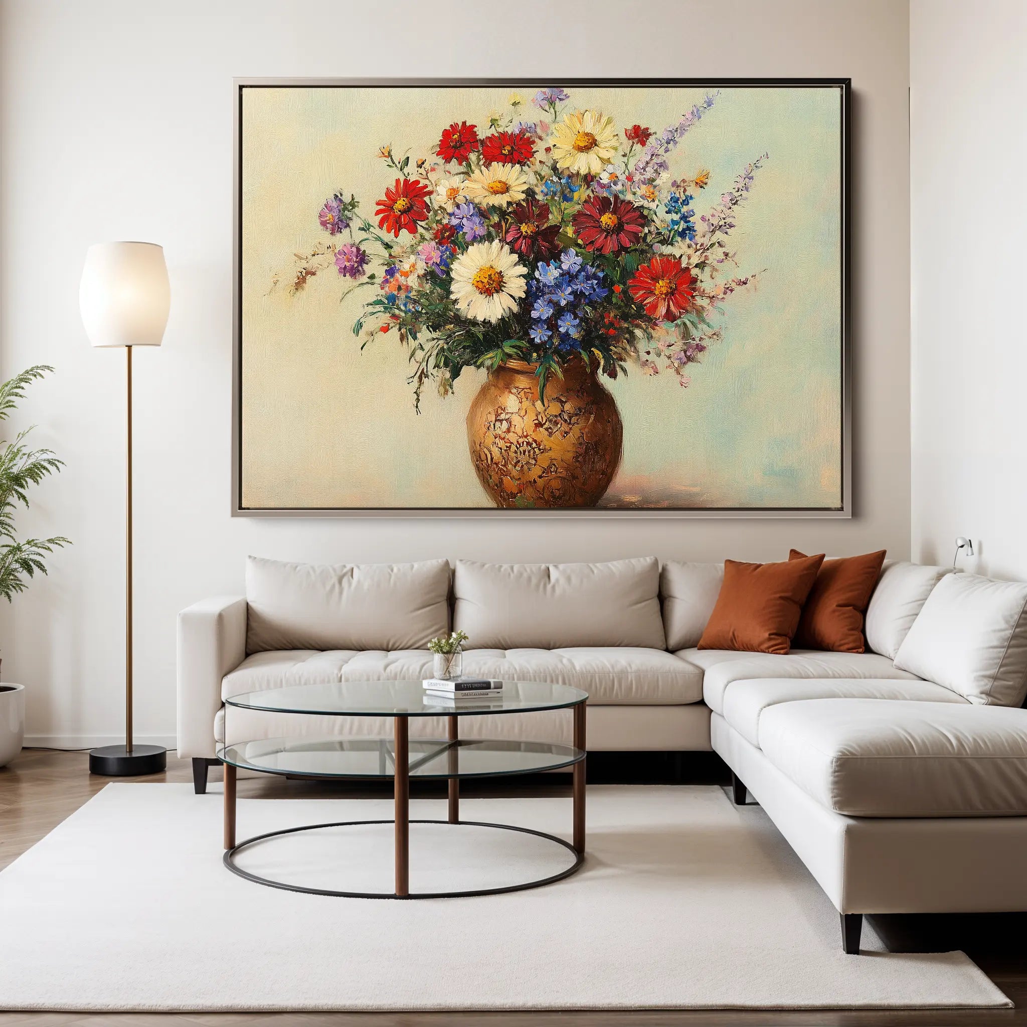 Floral Canvas Wall Art WAD1081-F 90 x 60 cm / Stretched on hidden frame