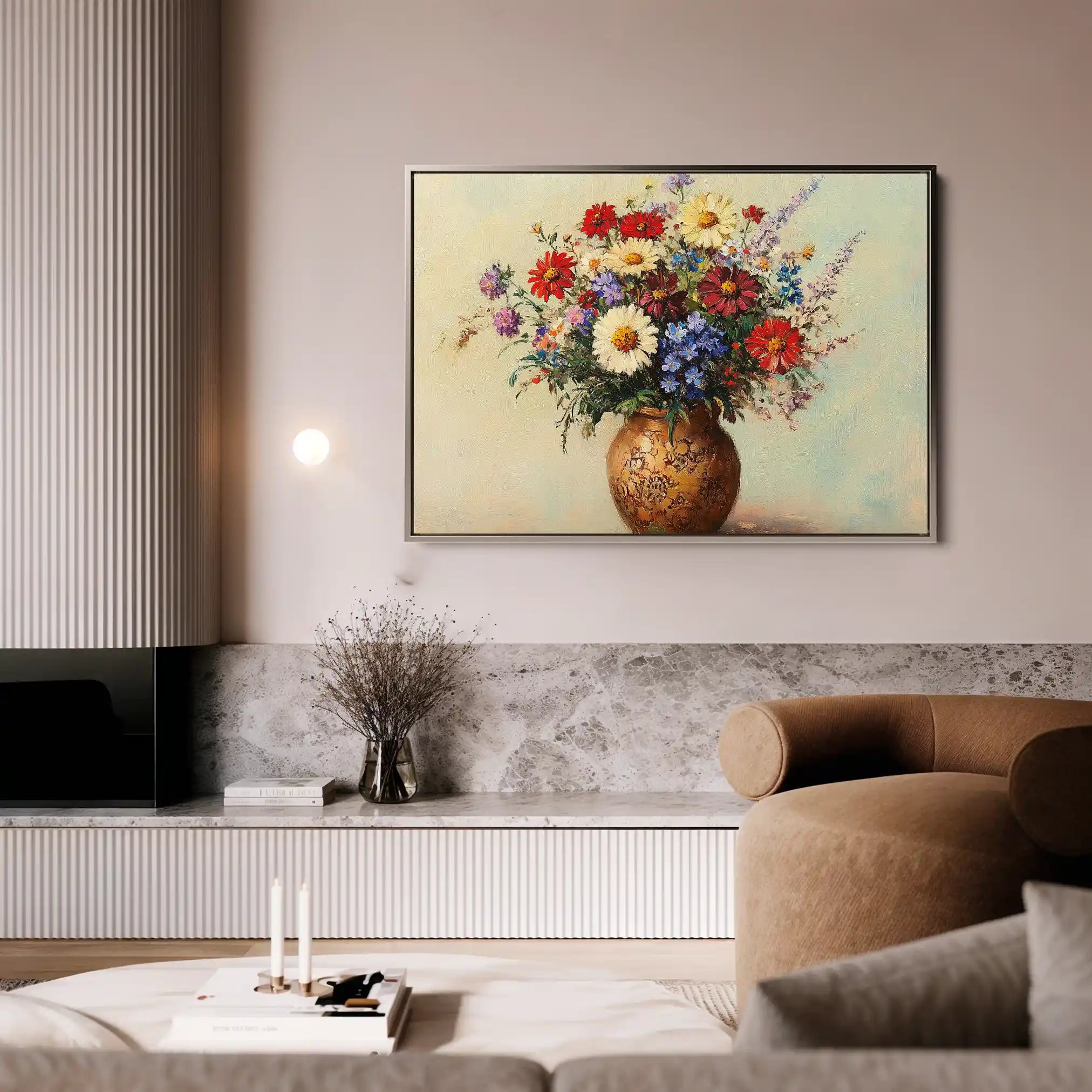Floral Canvas Wall Art WAD1081-F 90 x 60 cm / Stretched on hidden frame