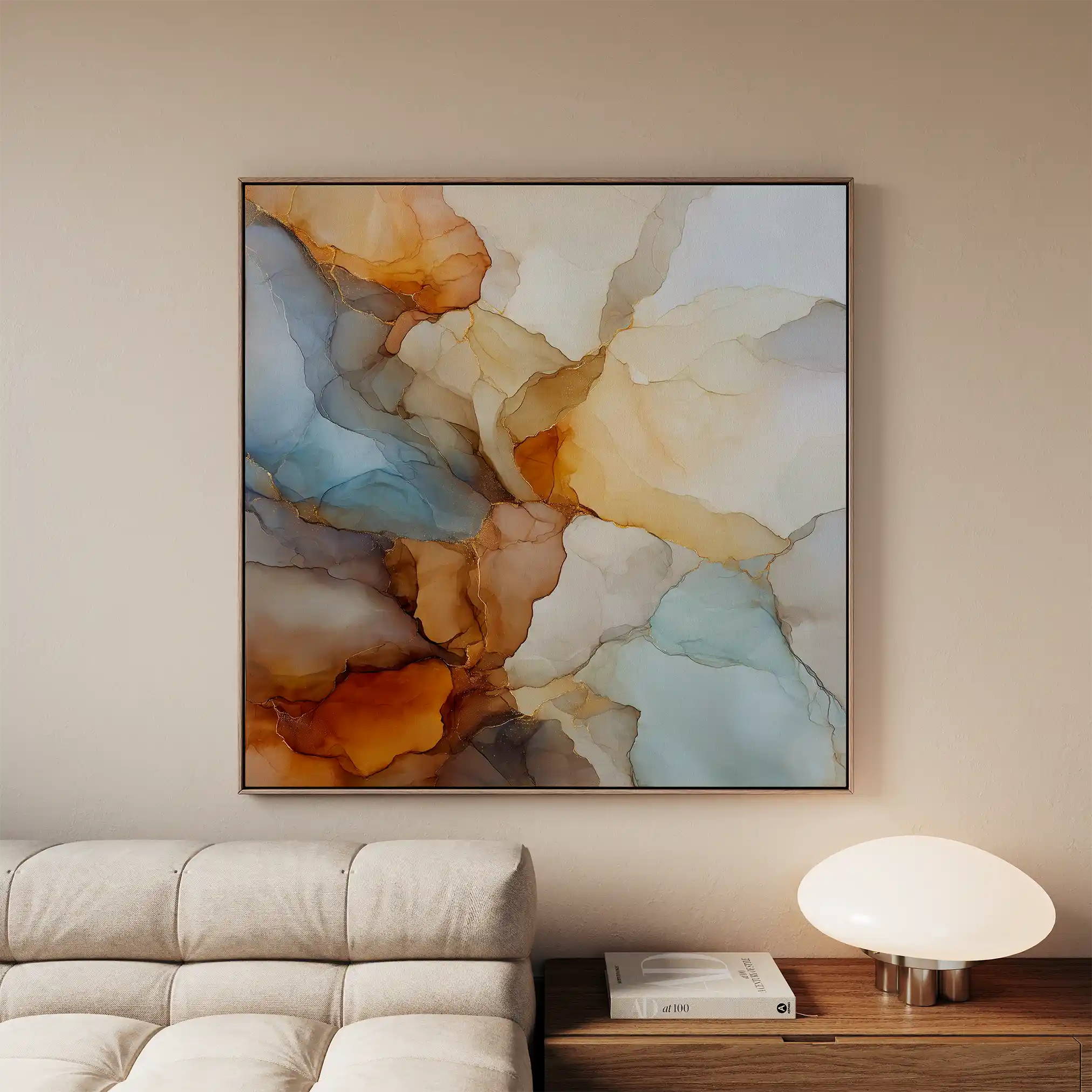 Abstract 1082 Canvas Art 60 x 60 cm / Stretched on hidden frame