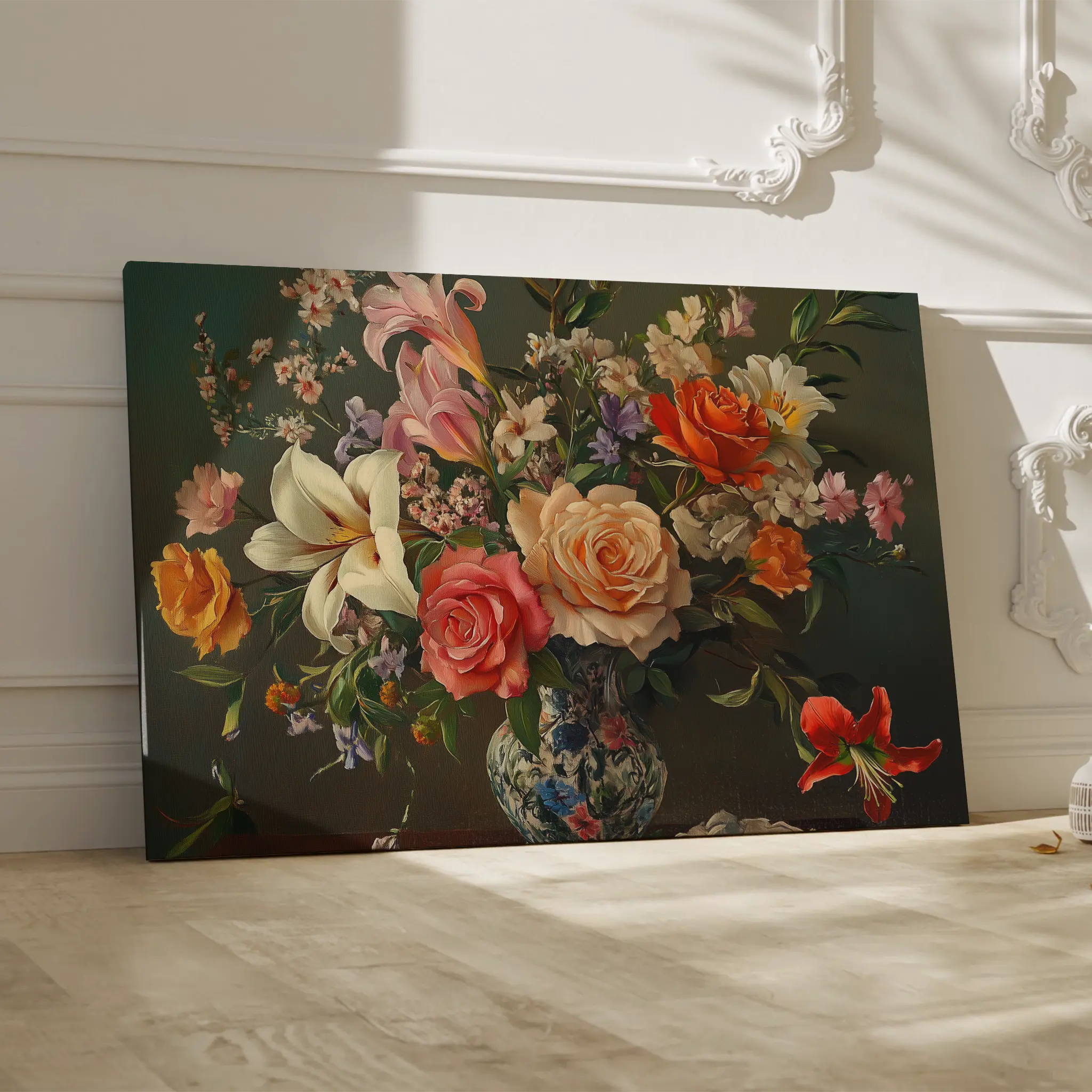 Floral Canvas Wall Art WAD1082-F 90 x 60 cm / Stretched on hidden frame