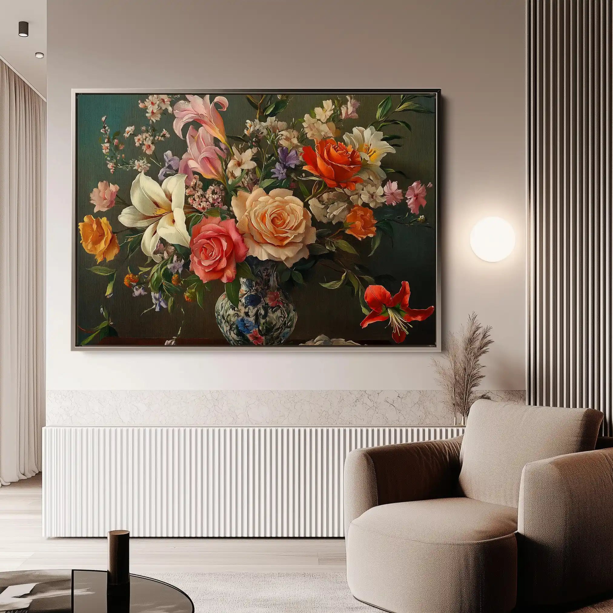 Floral Canvas Wall Art WAD1082-F 90 x 60 cm / Stretched on hidden frame