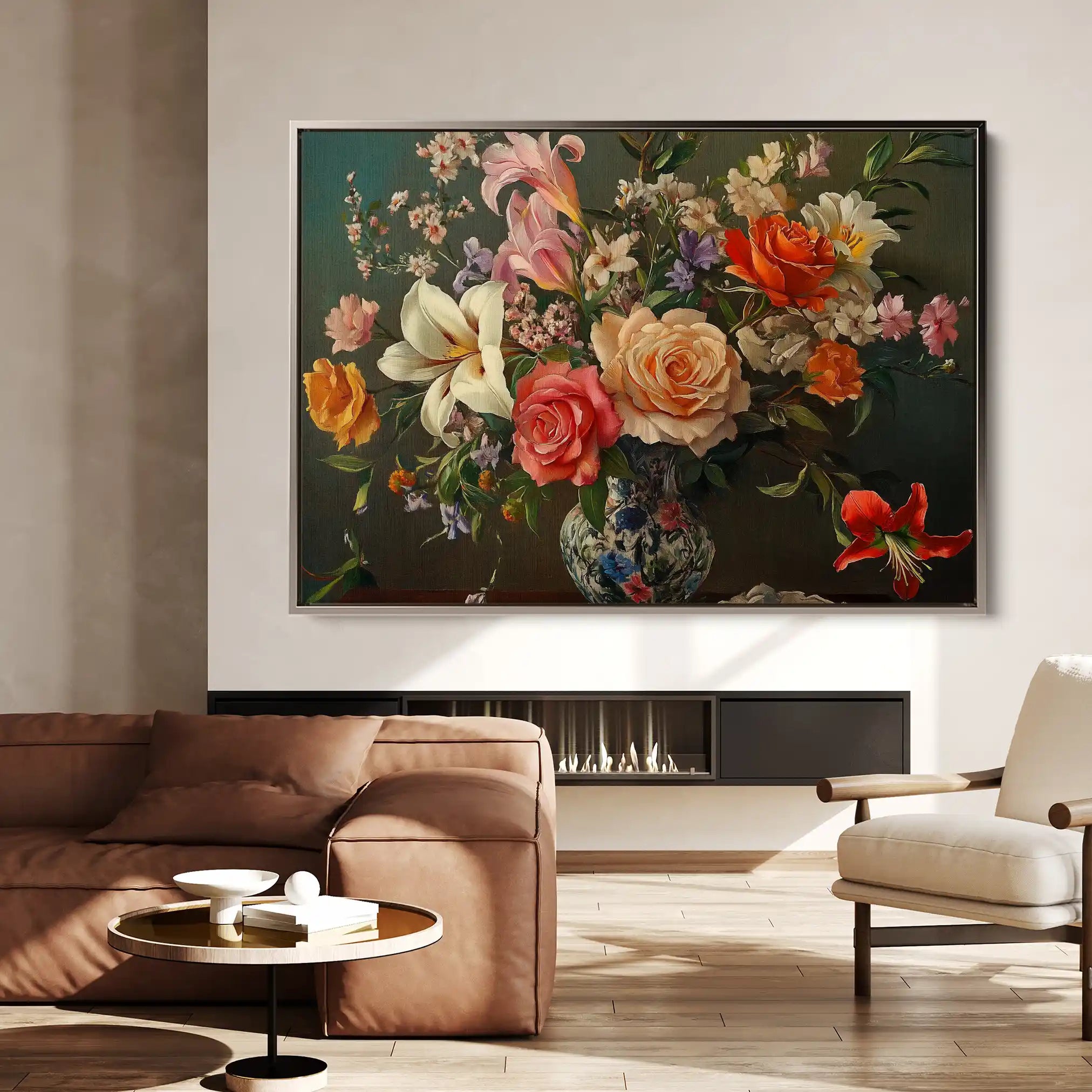 Floral Canvas Wall Art WAD1082-F 90 x 60 cm / Stretched on hidden frame