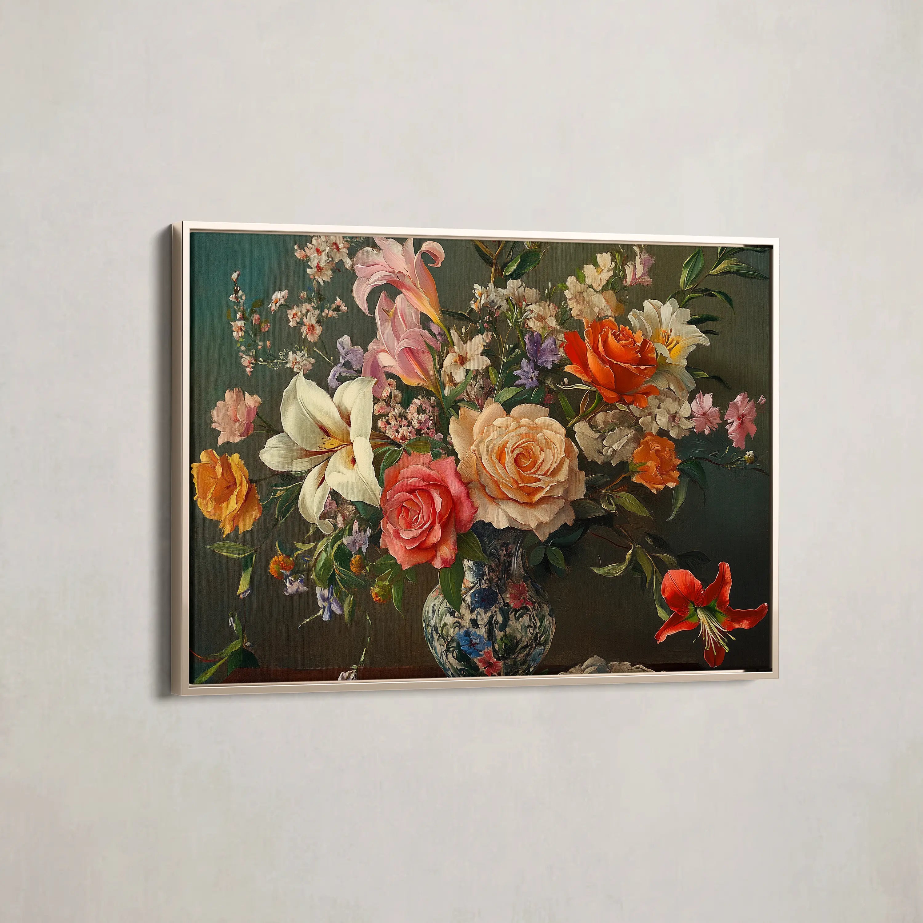 Floral Canvas Wall Art WAD1082-F 90 x 60 cm / Stretched on hidden frame