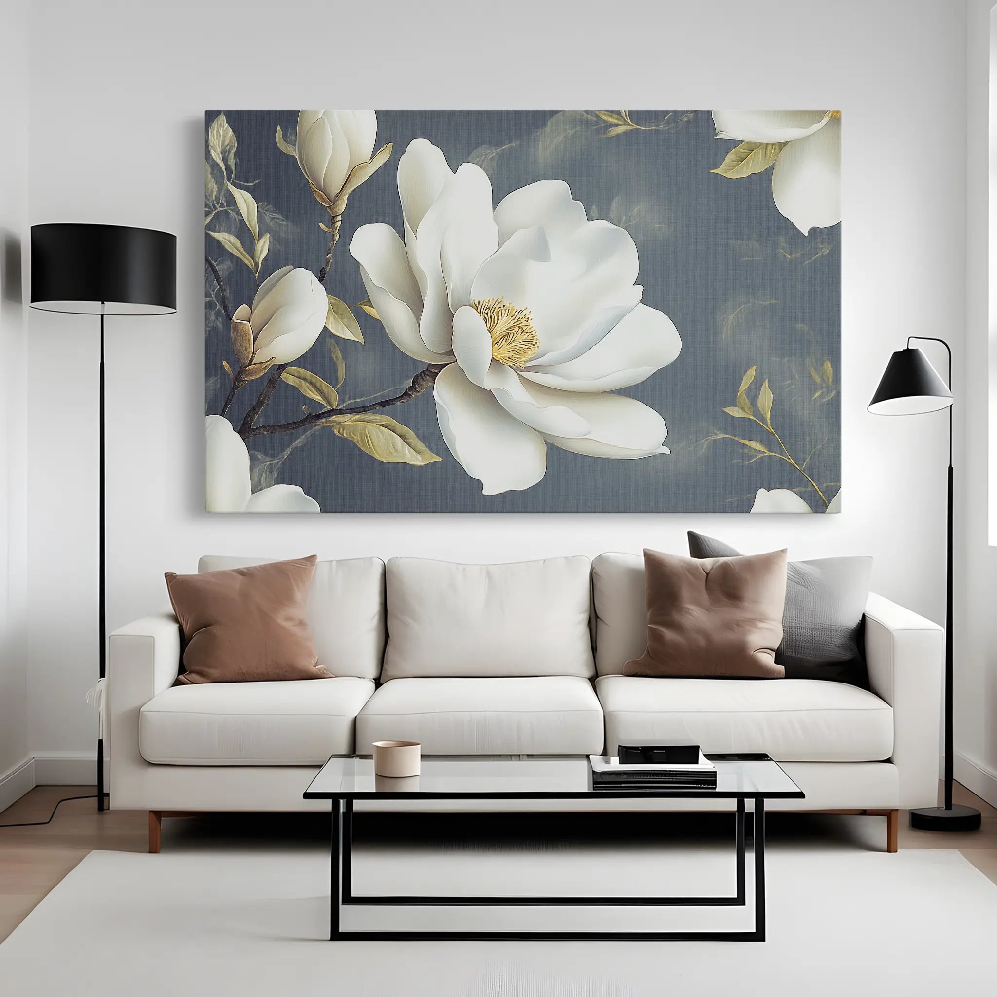 Floral Canvas Wall Art WAD1084-F 90 x 60 cm / Stretched on hidden frame