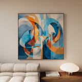Abstract 1086 Canvas Art 60 x 60 cm / Stretched on hidden frame