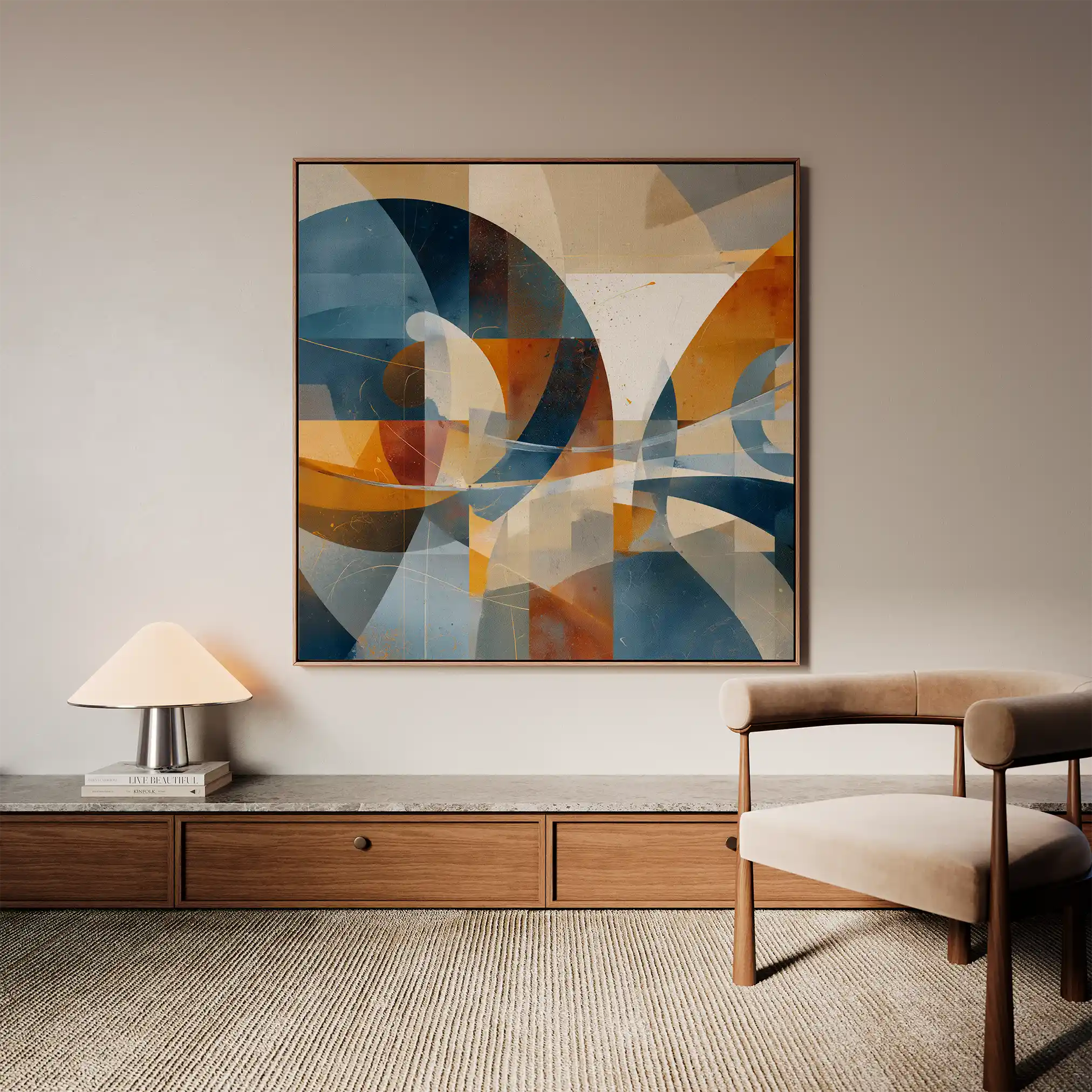 Abstract 1087 Canvas Art 60 x 60 cm / Stretched on hidden frame