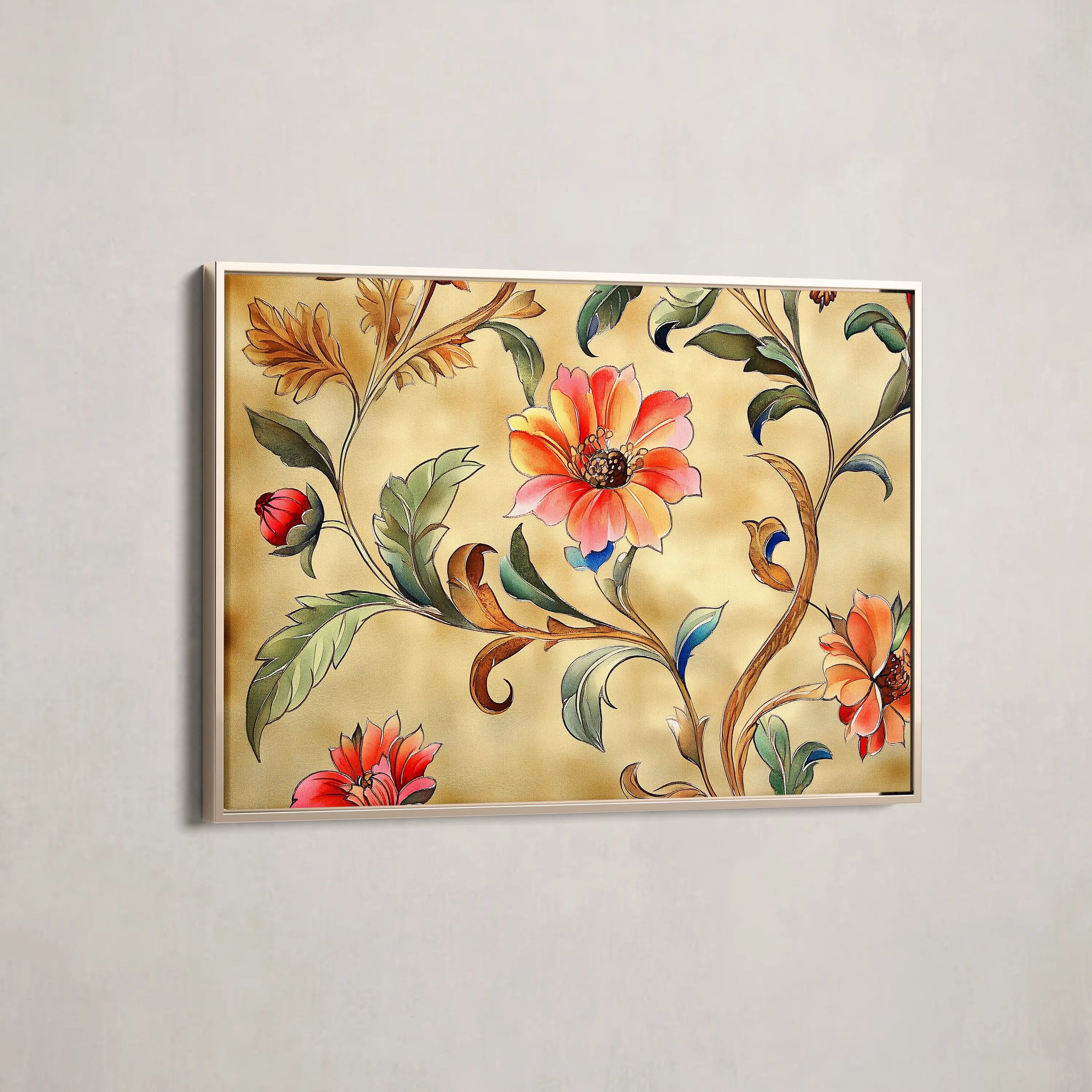 Floral Canvas Wall Art WAD1087-F 90 x 60 cm / Stretched on hidden frame