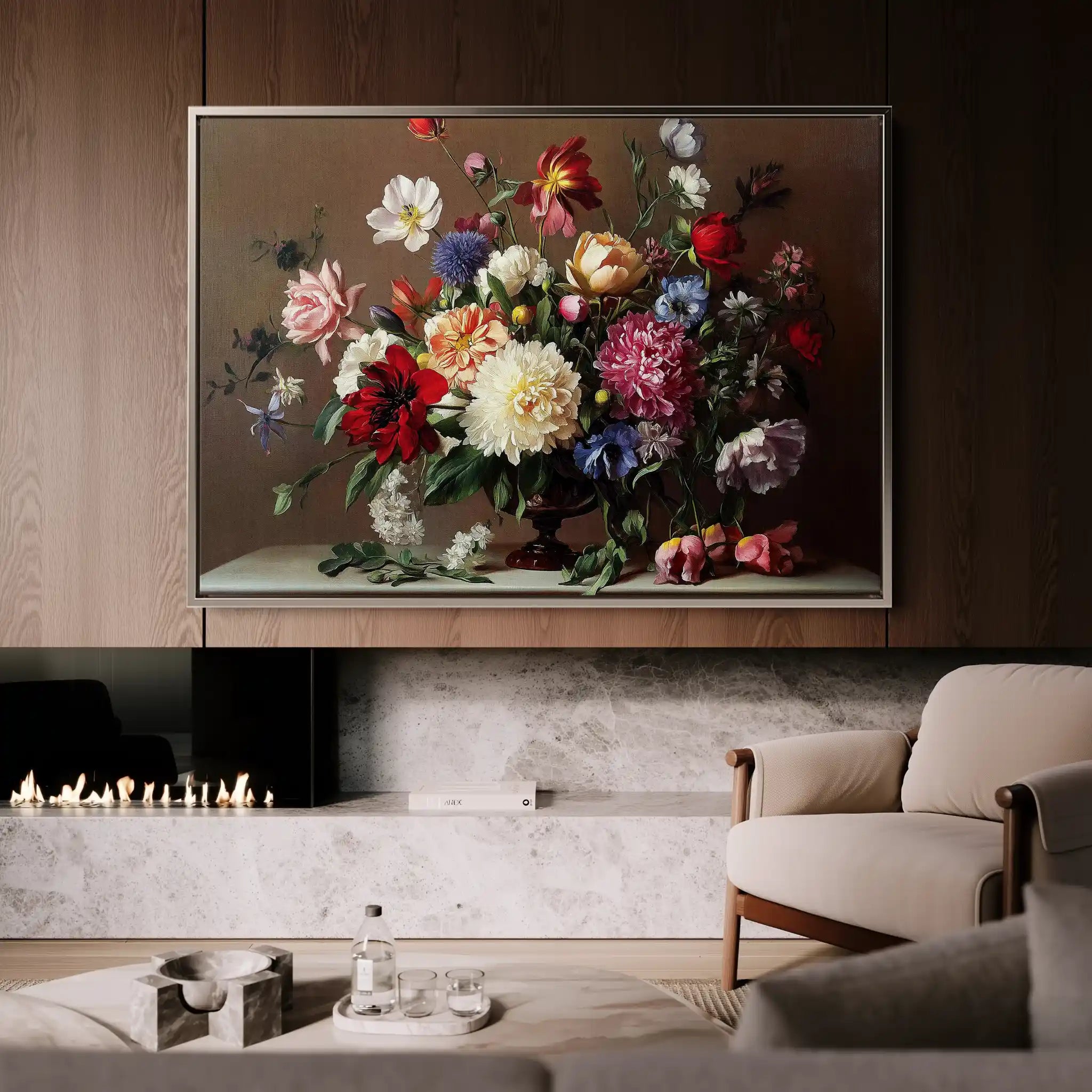 Floral Canvas Wall Art WAD1088-F 90 x 60 cm / Stretched on hidden frame