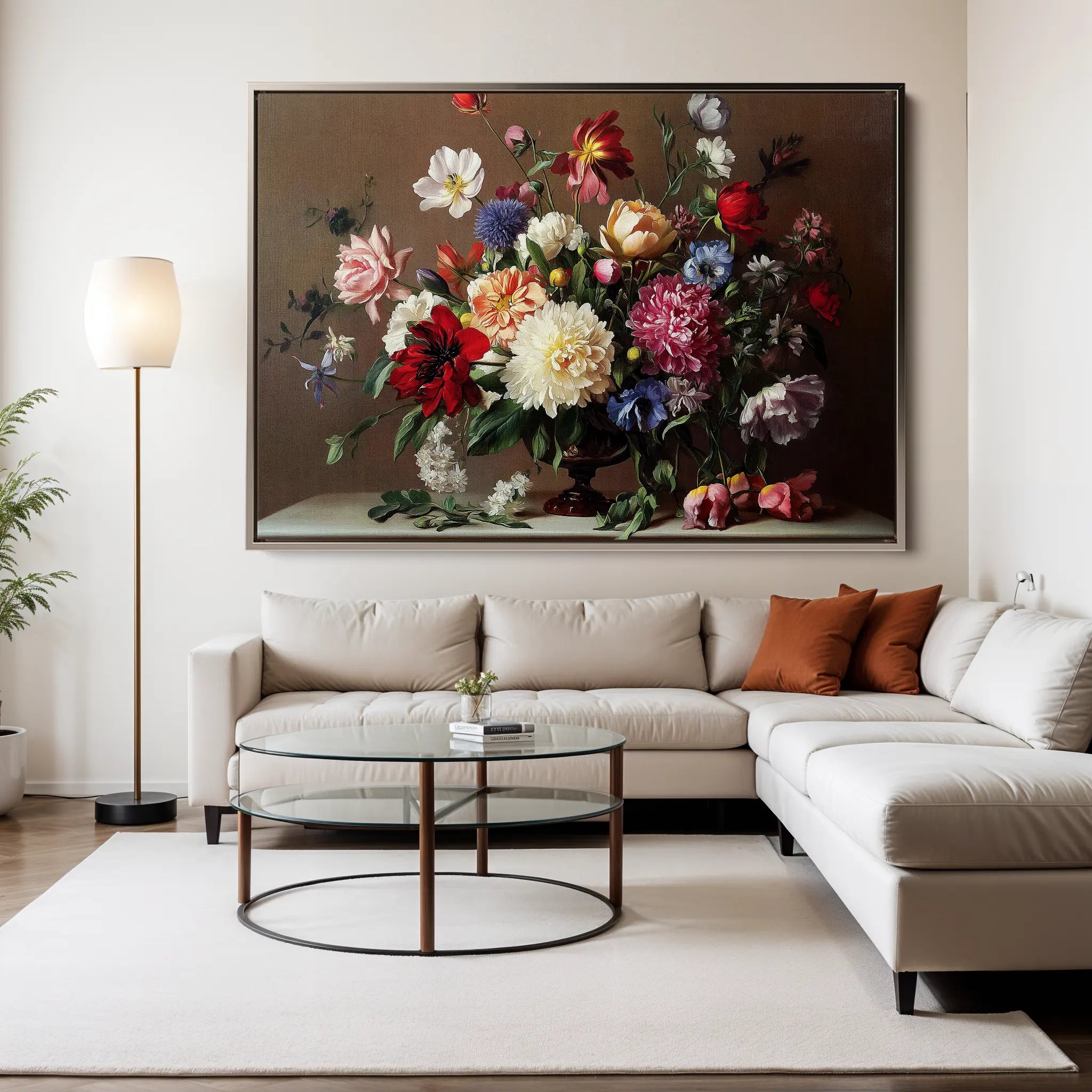 Floral Canvas Wall Art WAD1088-F 90 x 60 cm / Stretched on hidden frame