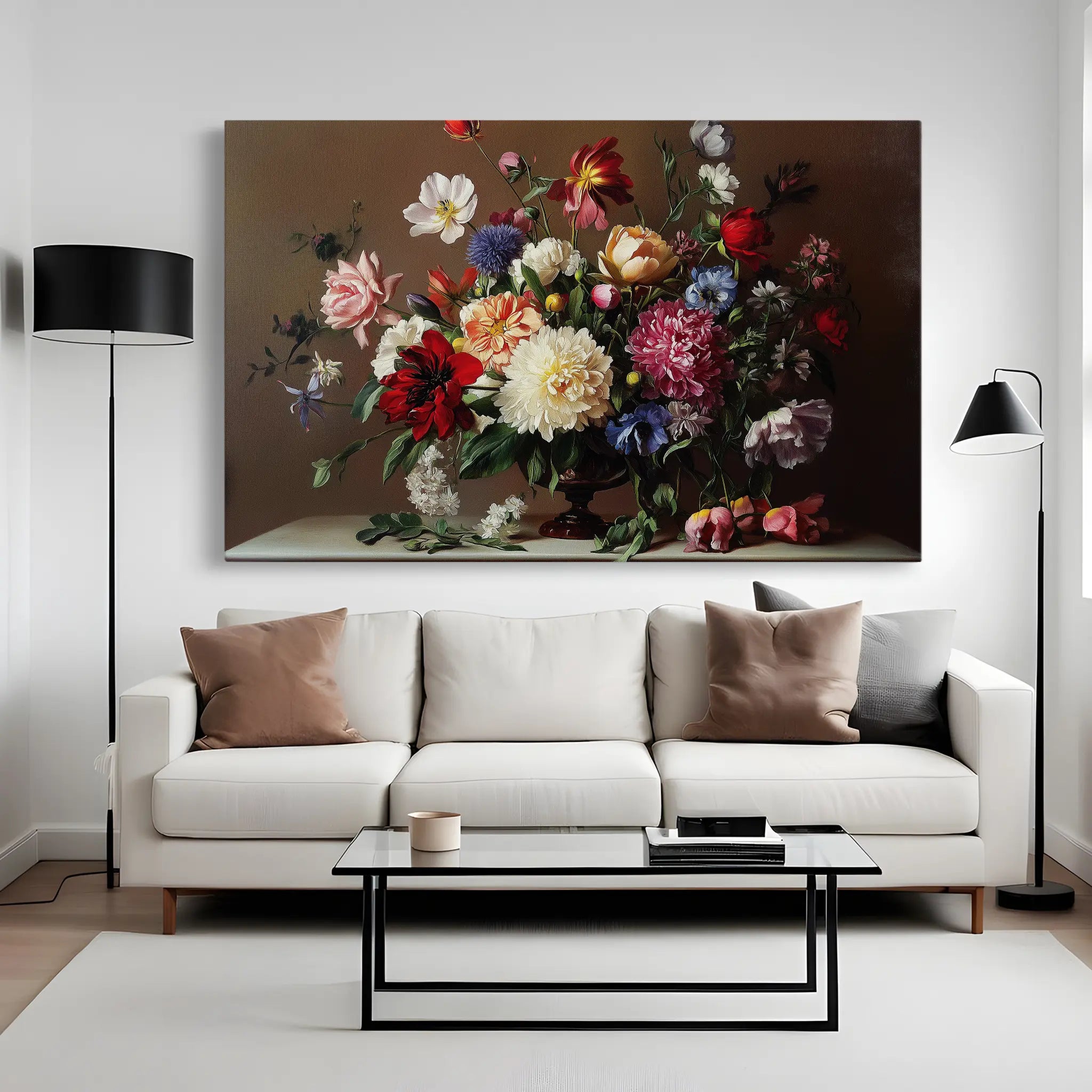 Floral Canvas Wall Art WAD1088-F 90 x 60 cm / Stretched on hidden frame