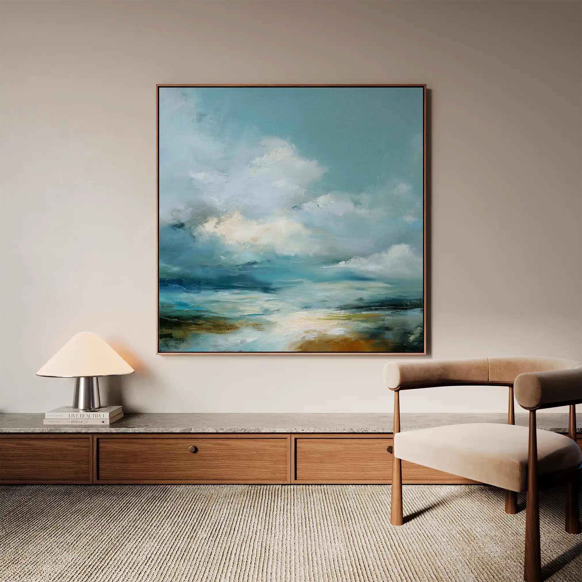 Abstract 1089 Canvas Art 60 x 60 cm / Stretched on hidden frame