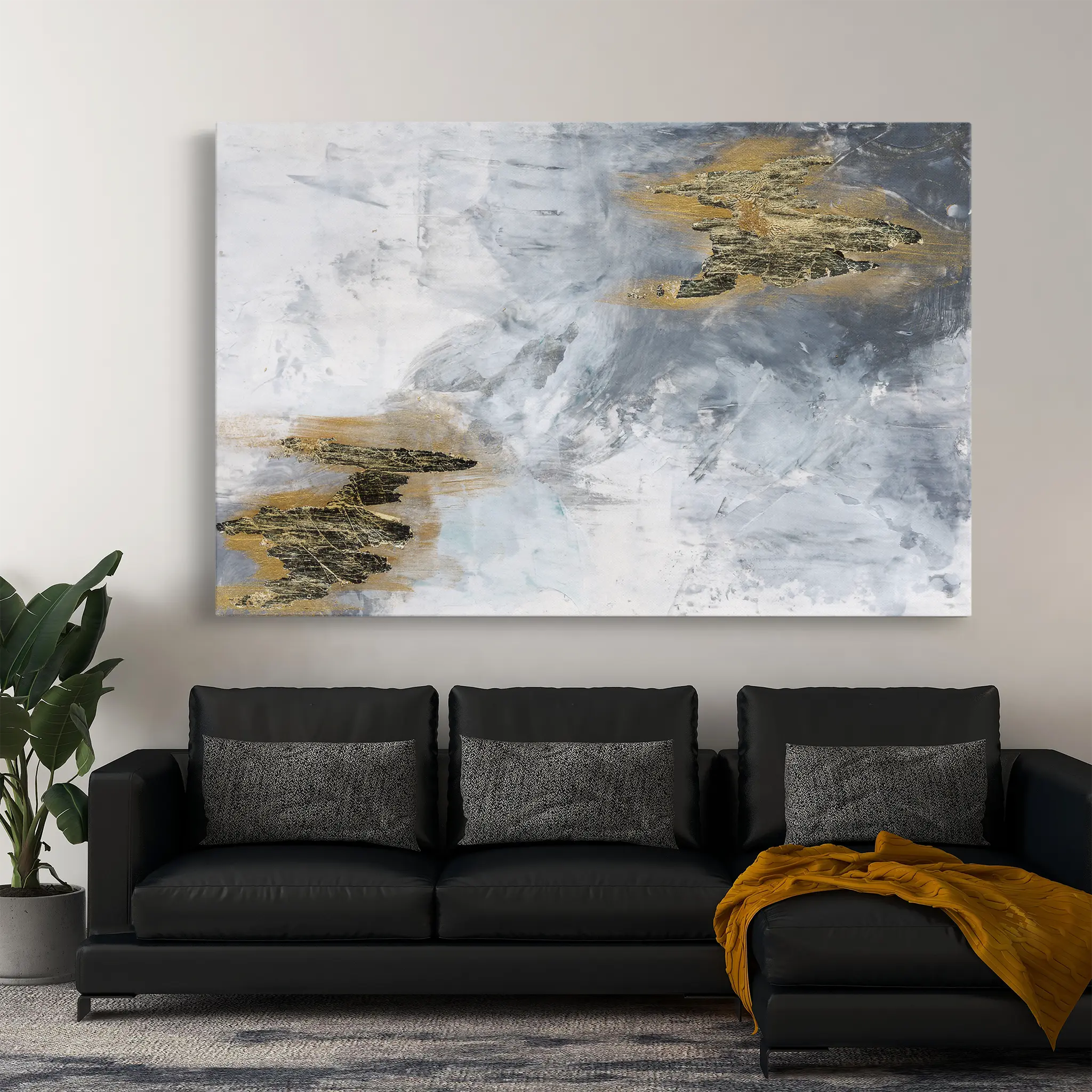 Abstract Canvas Wall Art WAD109-A 90 x 60 cm / Stretched on hidden frame