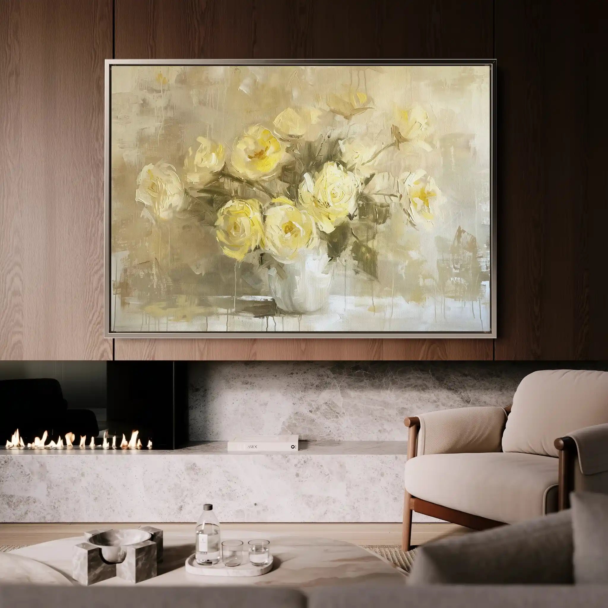 Floral Canvas Wall Art WAD109-F 90 x 60 cm / Stretched on hidden frame