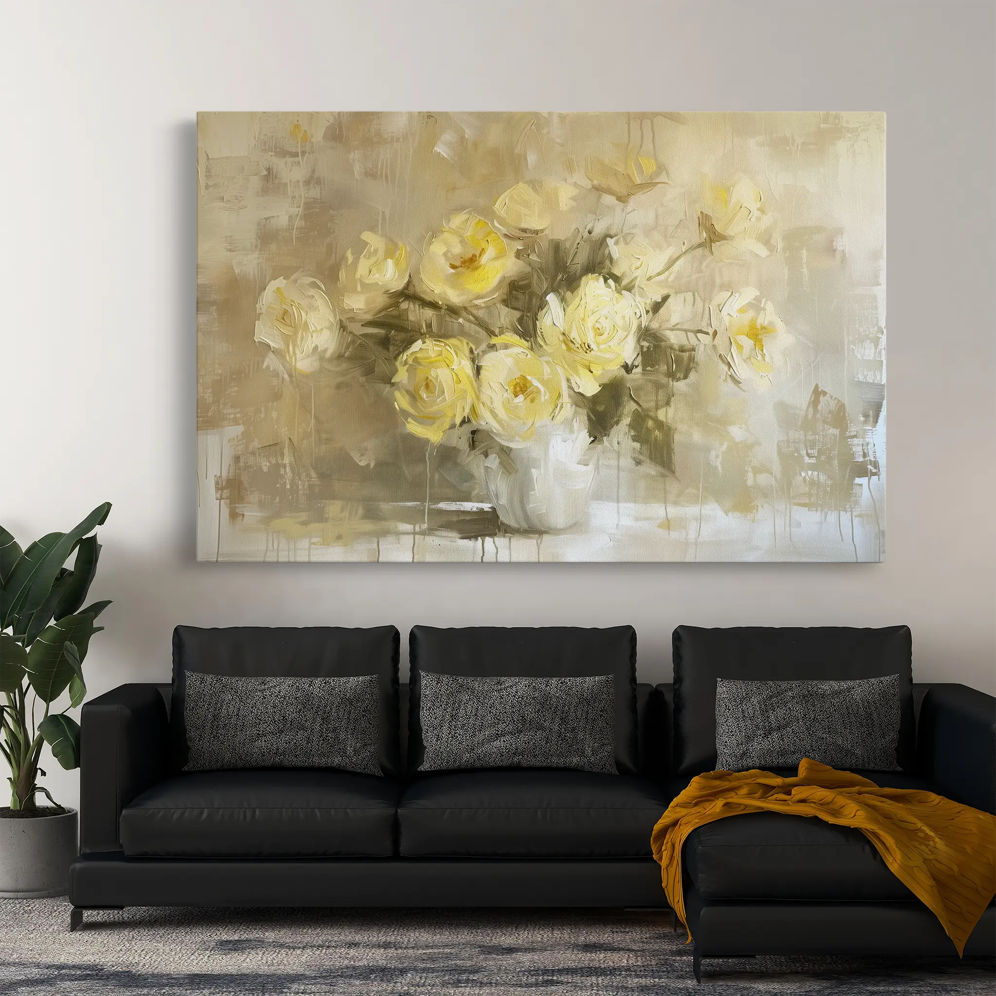 Floral Canvas Wall Art WAD109-F 90 x 60 cm / Stretched on hidden frame