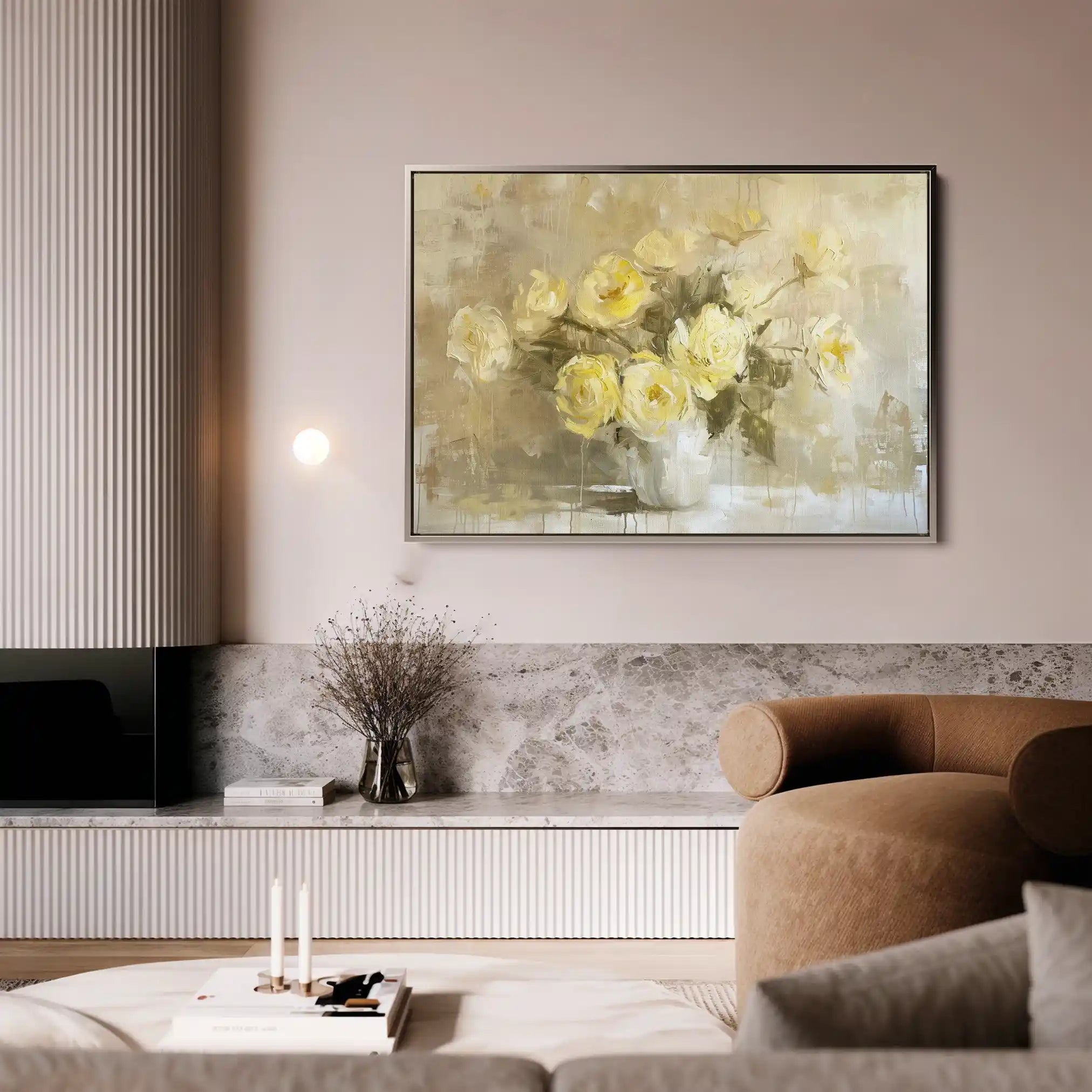 Floral Canvas Wall Art WAD109-F 90 x 60 cm / Stretched on hidden frame