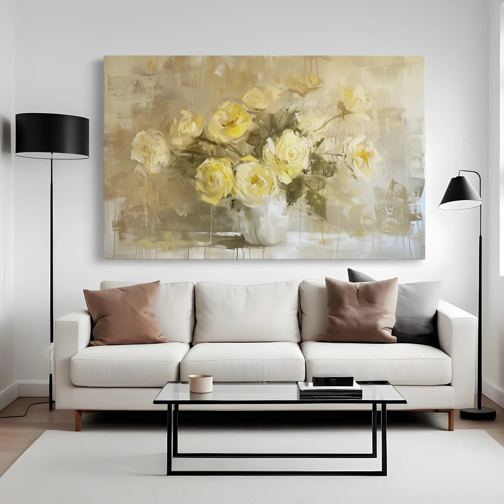 Floral Canvas Wall Art WAD109-F 90 x 60 cm / Stretched on hidden frame