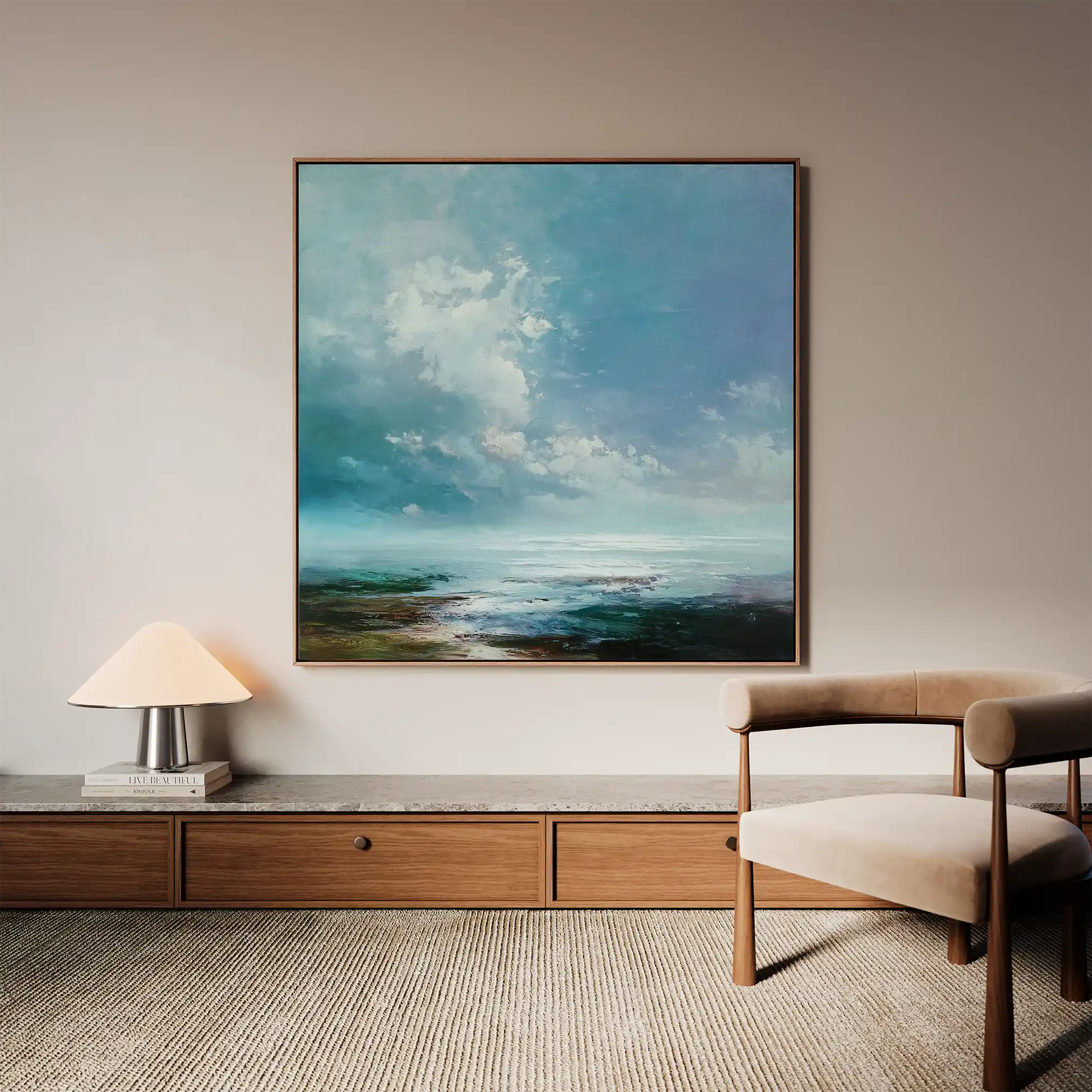 Abstract 1091 Canvas Art 60 x 60 cm / Stretched on hidden frame