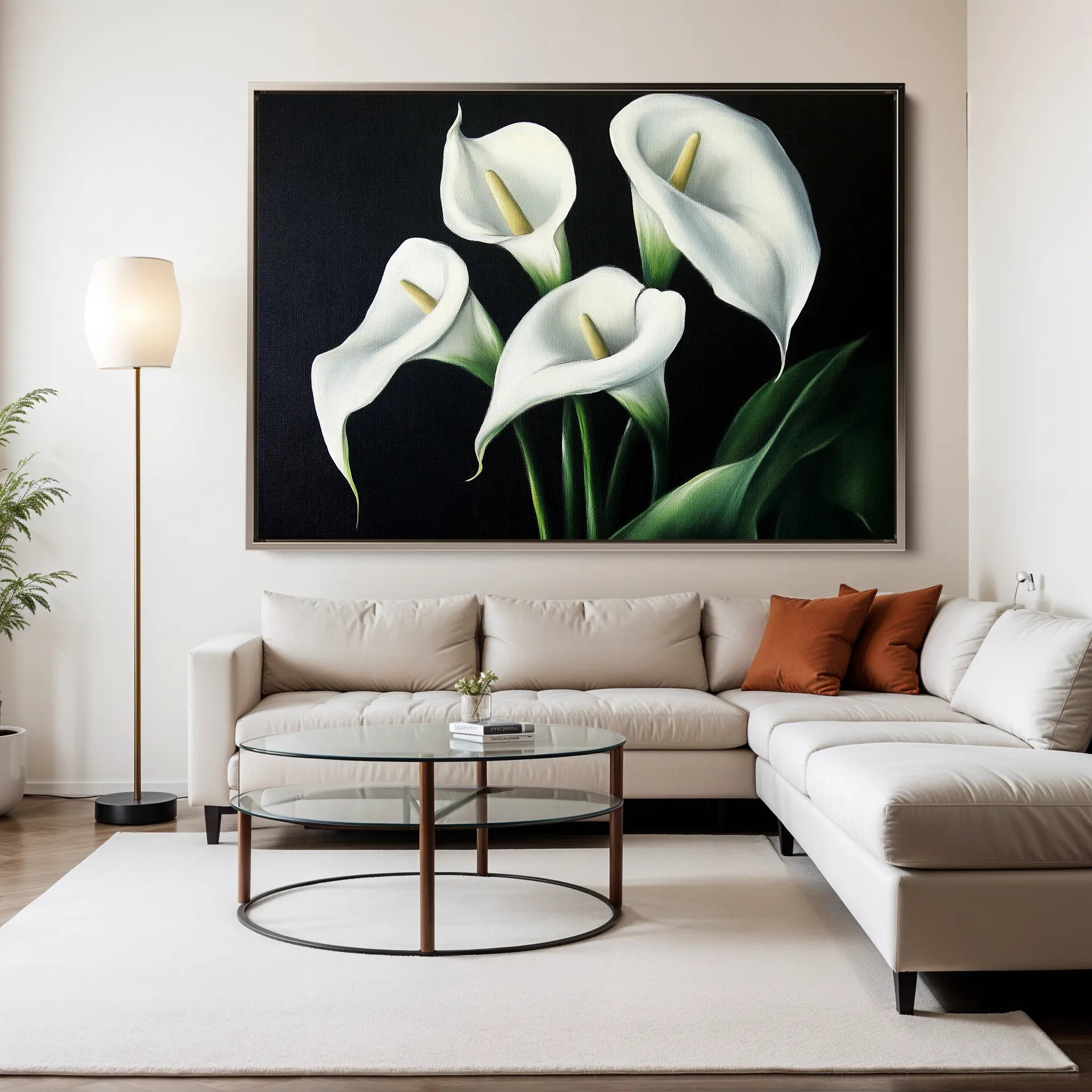 Floral Canvas Wall Art WAD1091-F 90 x 60 cm / Stretched on hidden frame