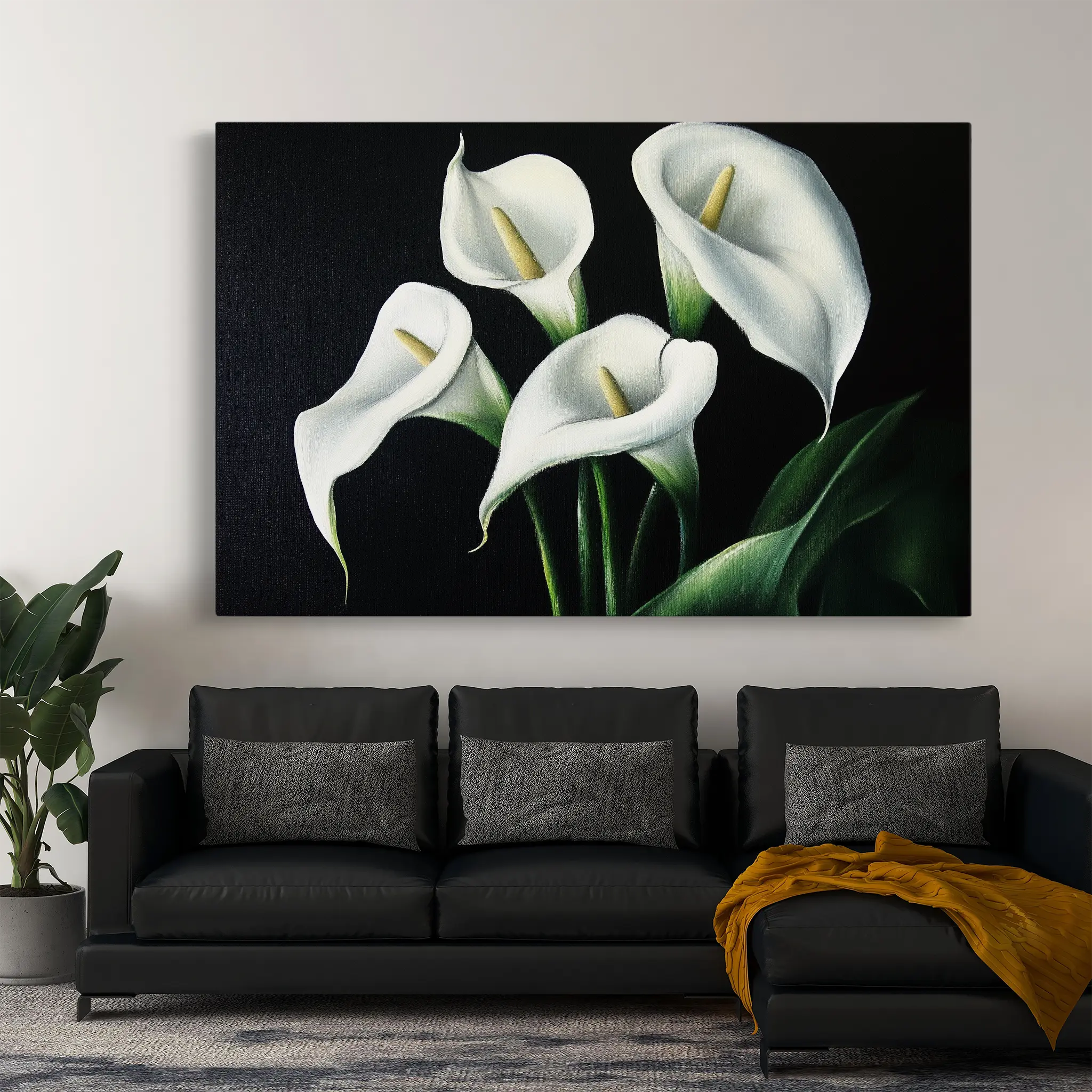 Floral Canvas Wall Art WAD1091-F 90 x 60 cm / Stretched on hidden frame