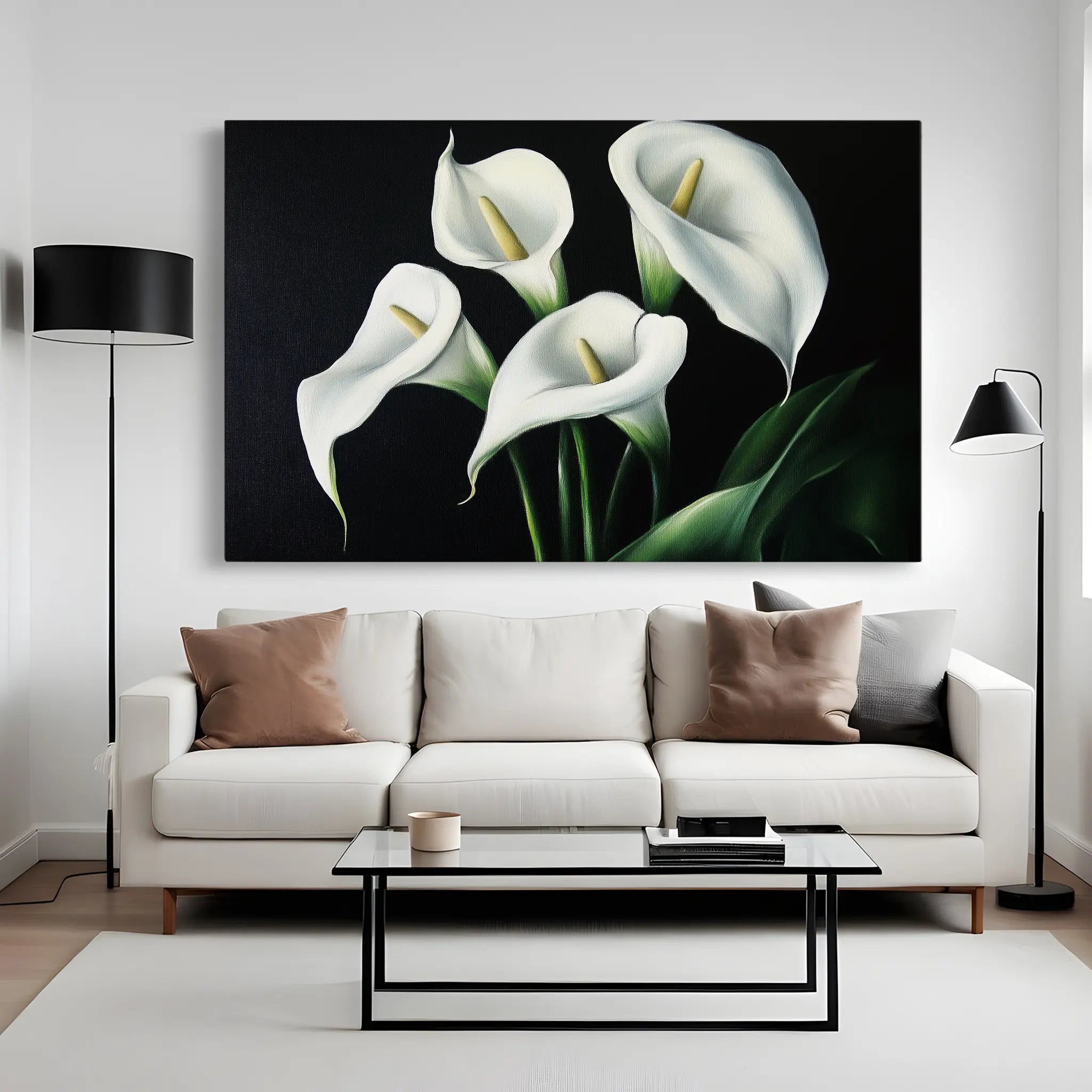 Floral Canvas Wall Art WAD1091-F 90 x 60 cm / Stretched on hidden frame