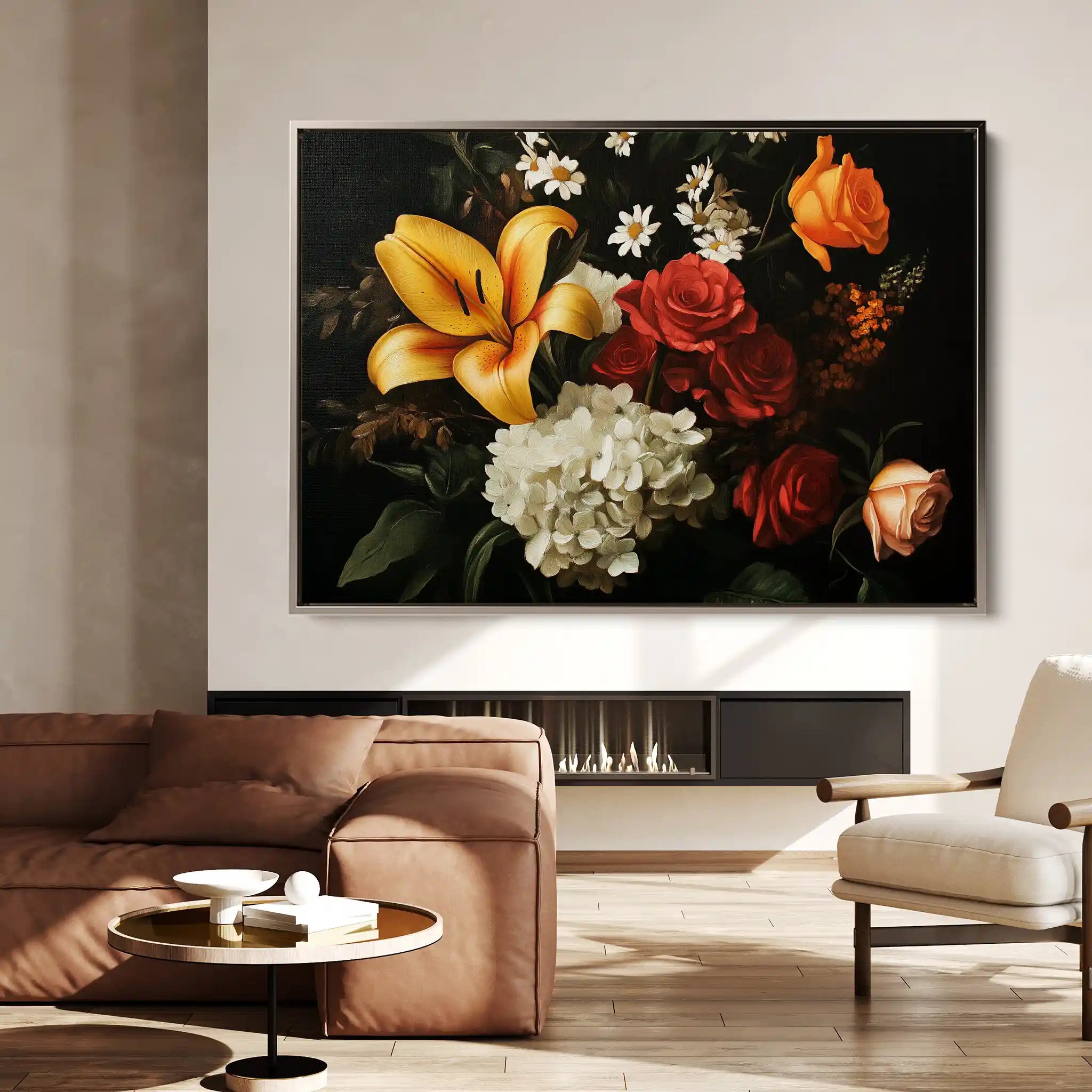 Floral Canvas Wall Art WAD1092-F 90 x 60 cm / Stretched on hidden frame