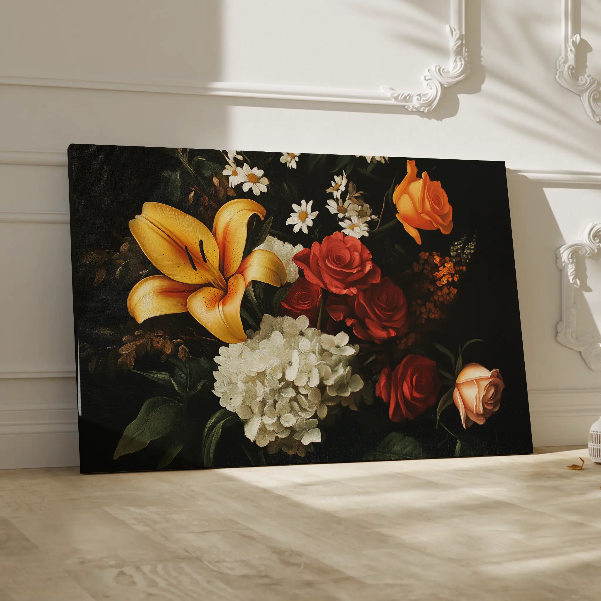 Floral Canvas Wall Art WAD1092-F 90 x 60 cm / Stretched on hidden frame