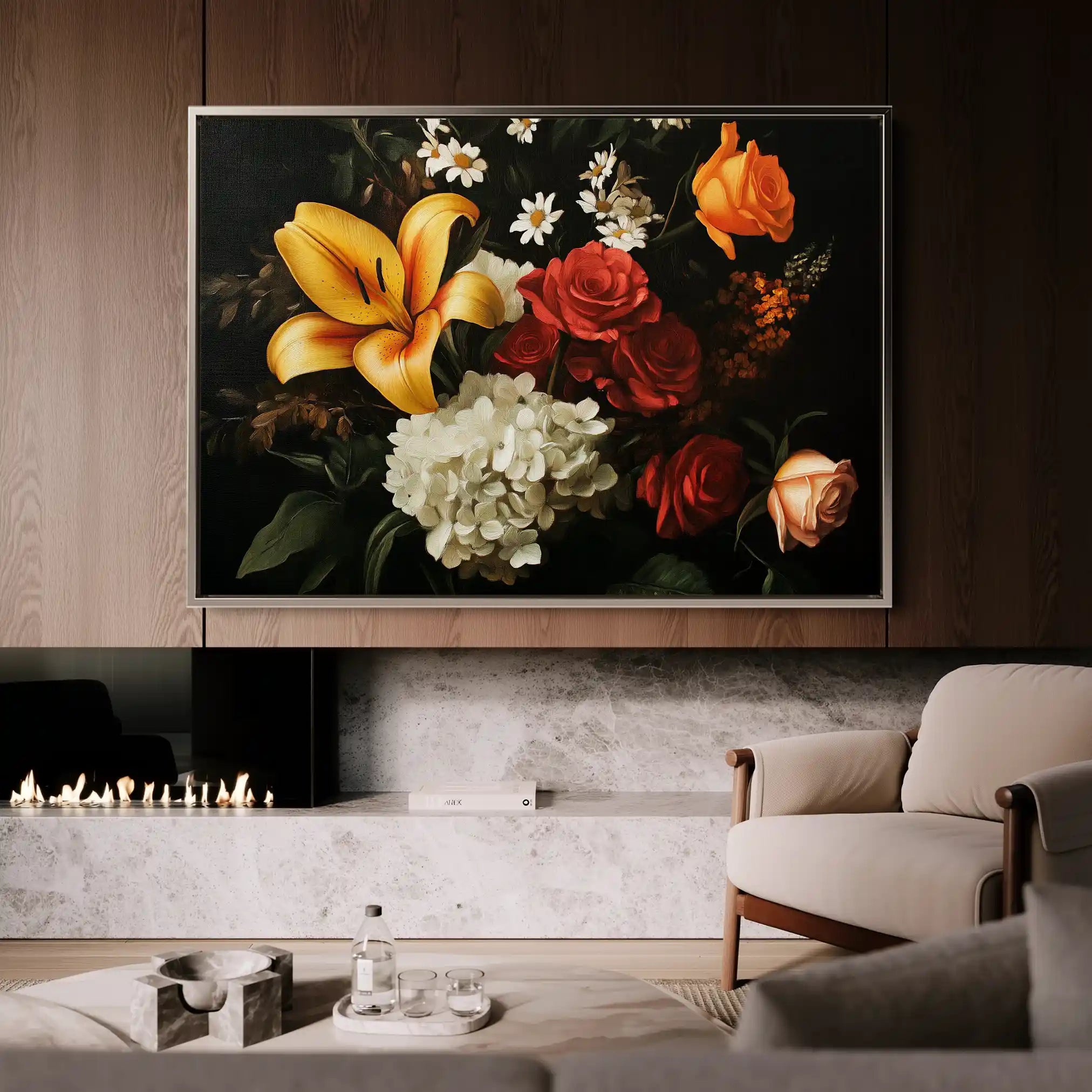 Floral Canvas Wall Art WAD1092-F 90 x 60 cm / Stretched on hidden frame