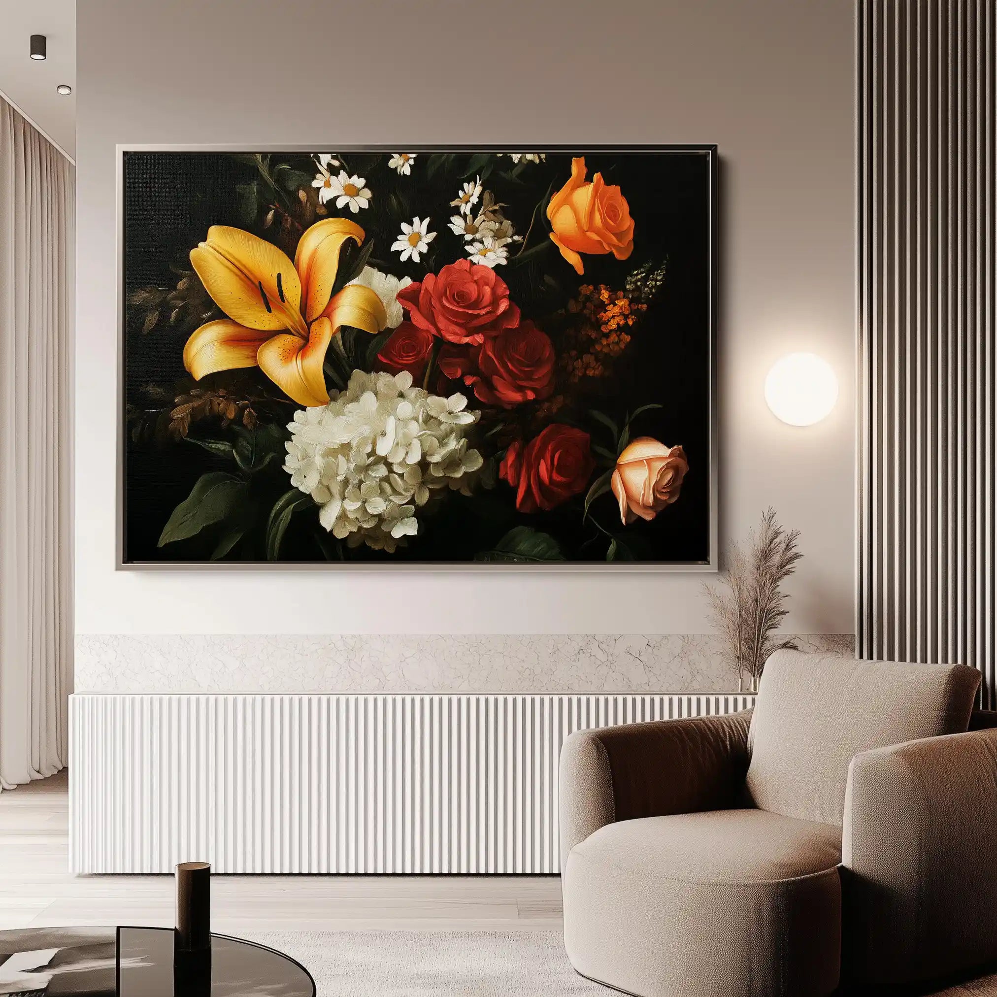 Floral Canvas Wall Art WAD1092-F 90 x 60 cm / Stretched on hidden frame