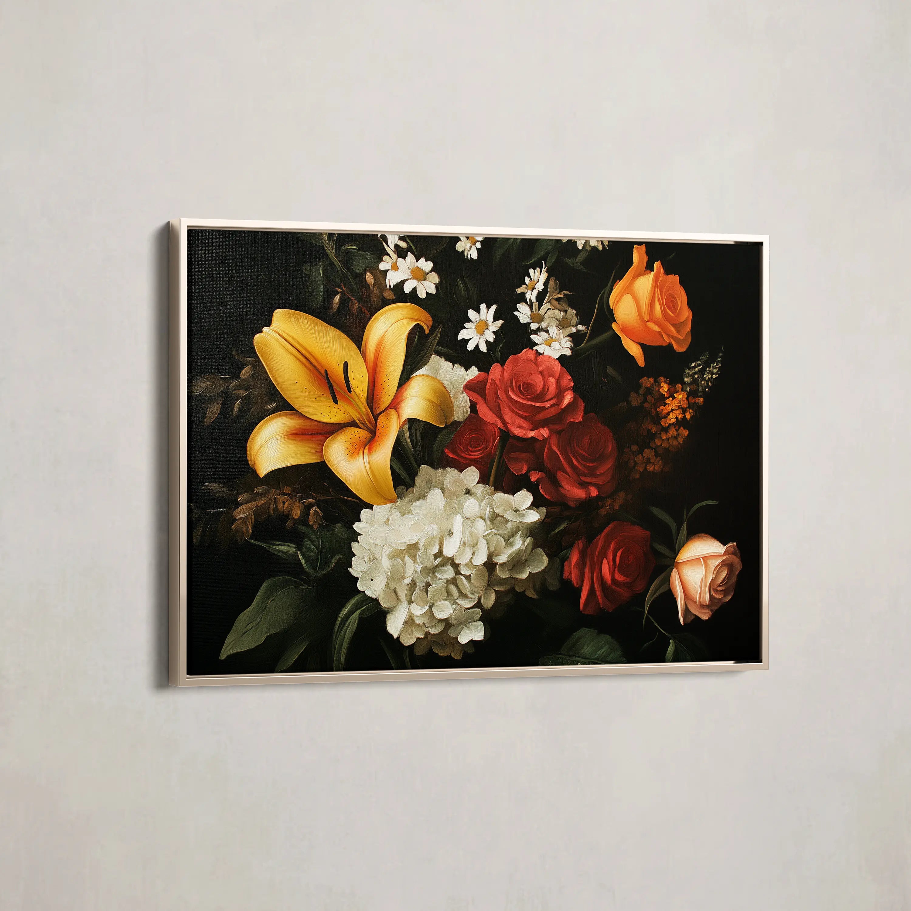 Floral Canvas Wall Art WAD1092-F 90 x 60 cm / Stretched on hidden frame