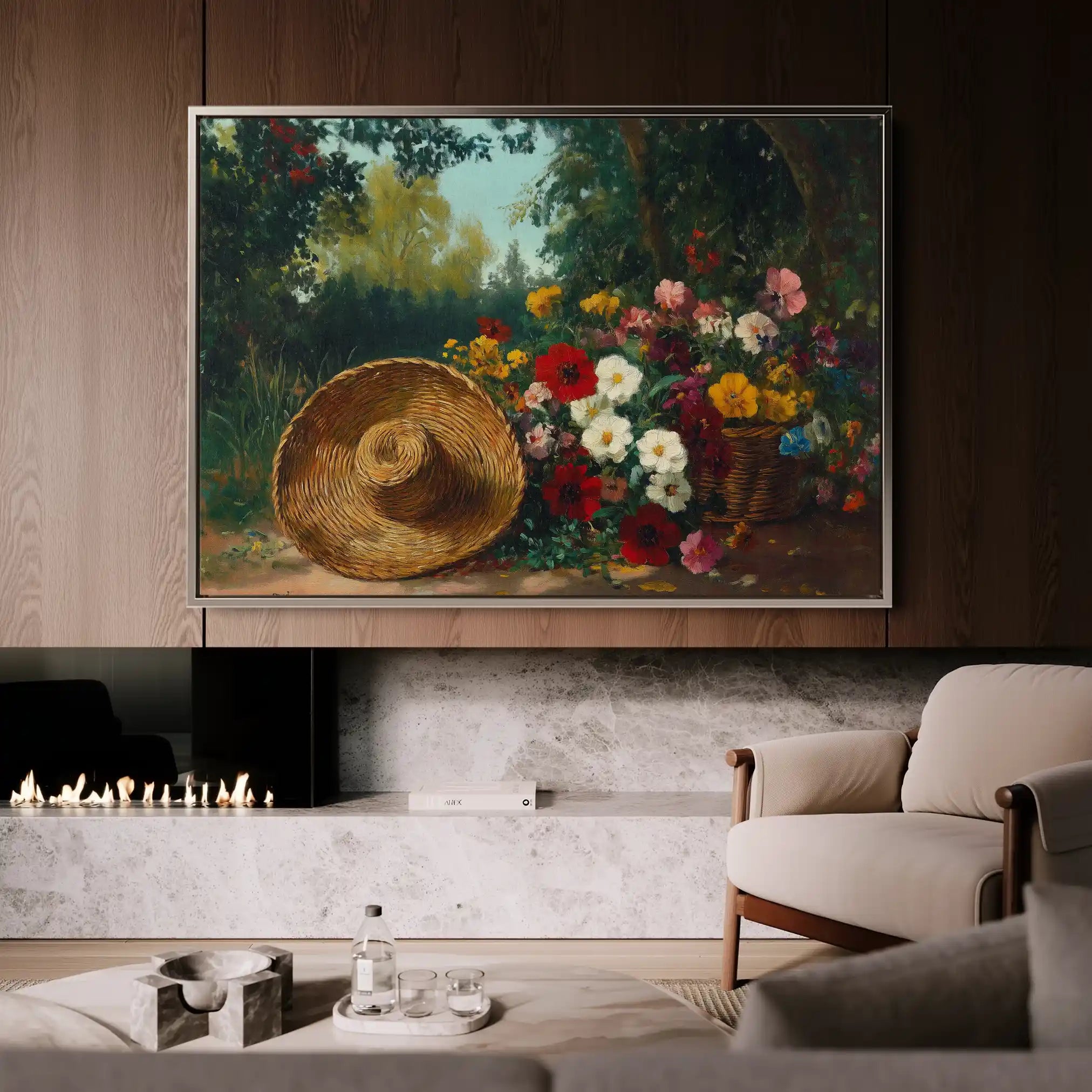 Floral Canvas Wall Art WAD1093-F 90 x 60 cm / Stretched on hidden frame