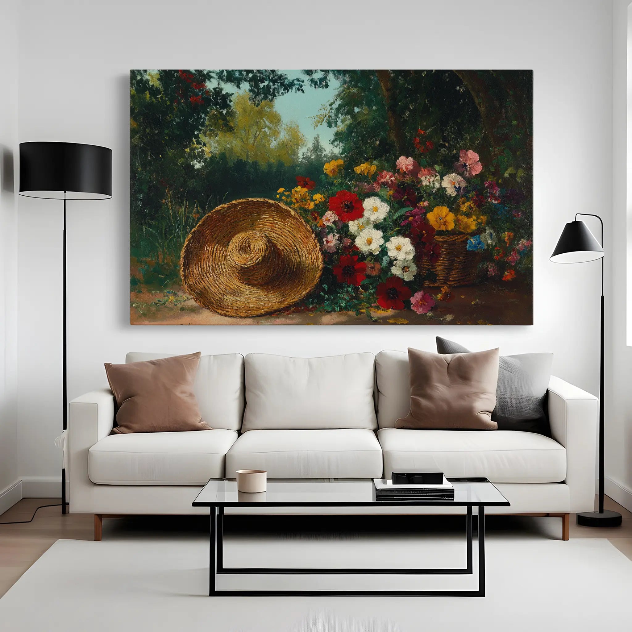 Floral Canvas Wall Art WAD1093-F 90 x 60 cm / Stretched on hidden frame