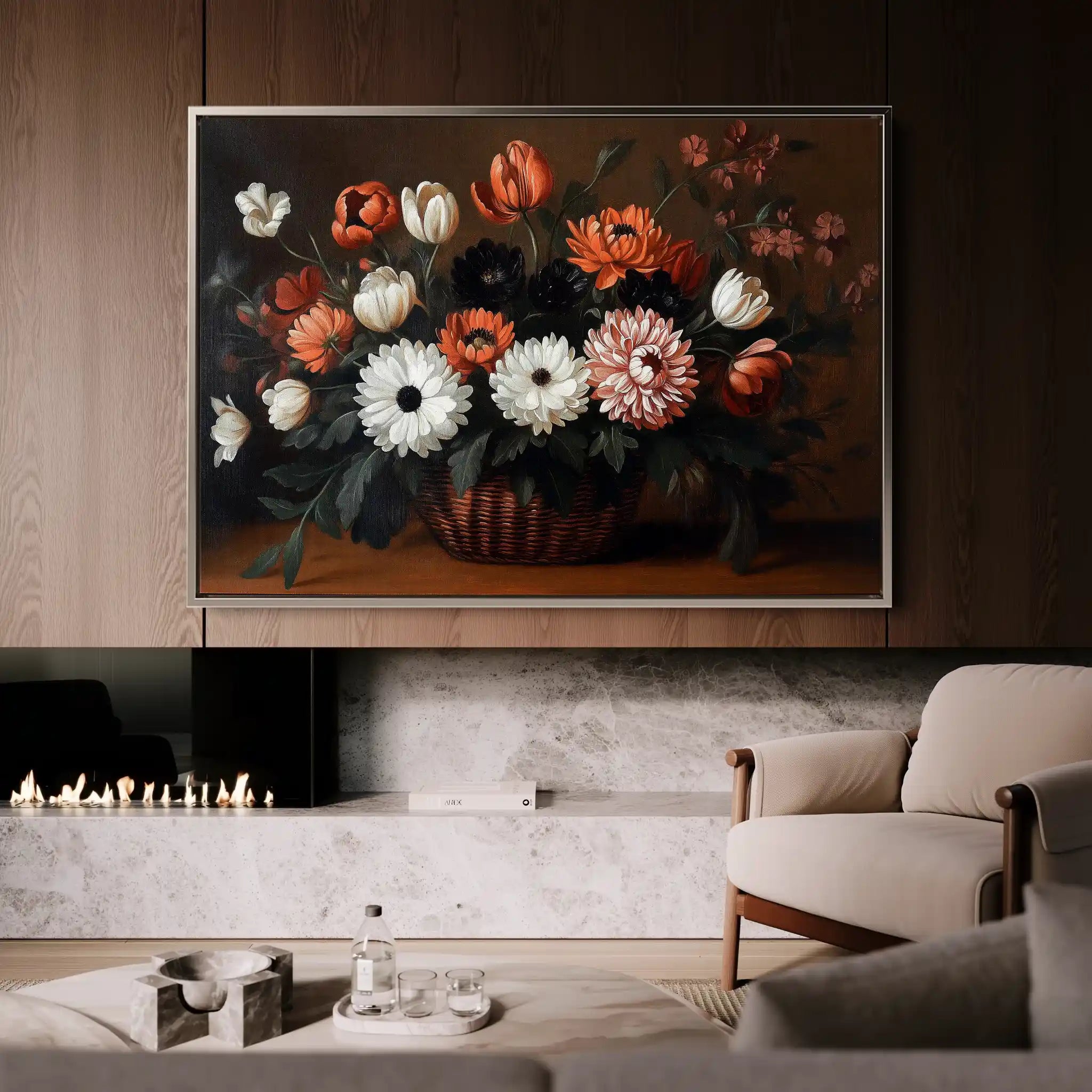 Floral Canvas Wall Art WAD1094-F 90 x 60 cm / Stretched on hidden frame