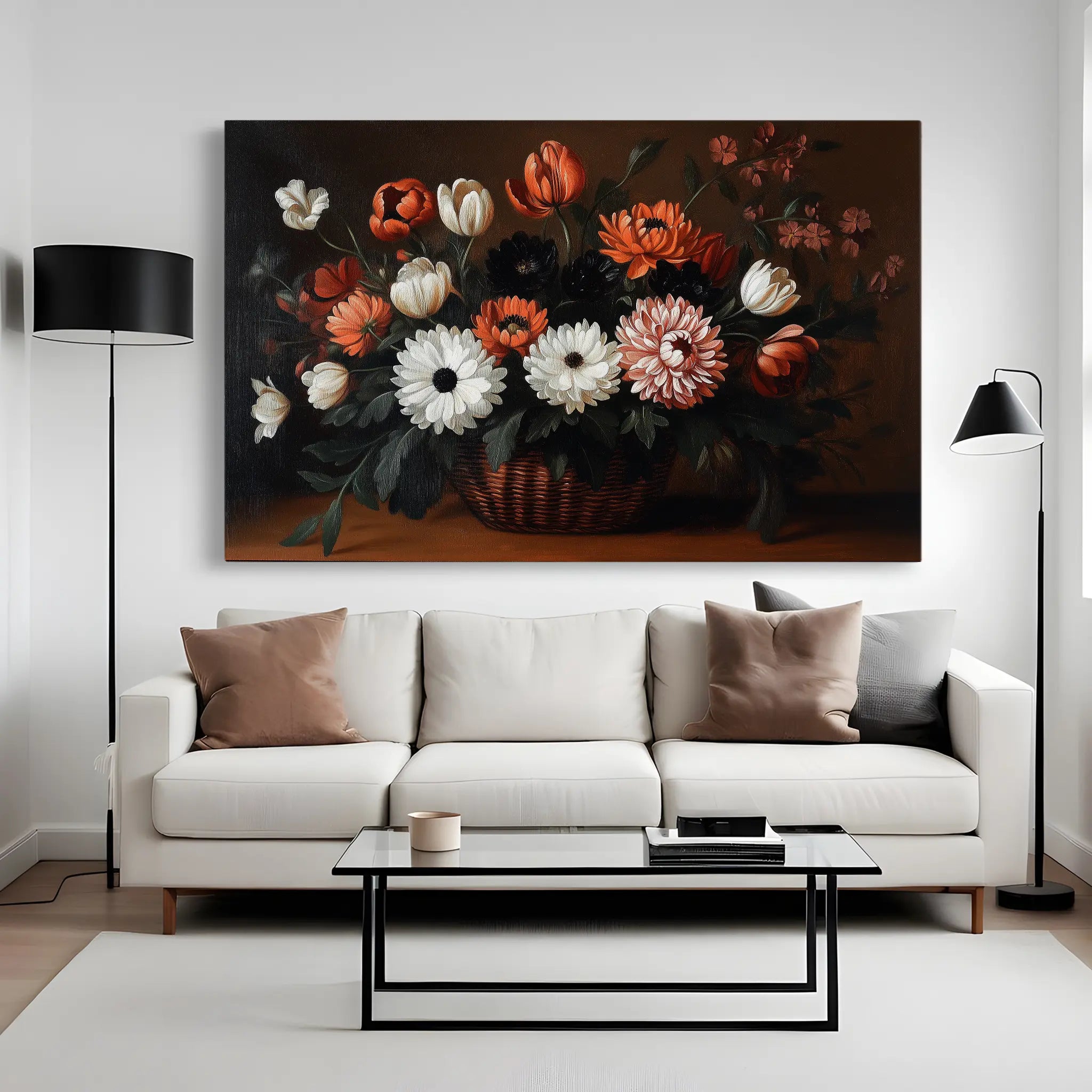 Floral Canvas Wall Art WAD1094-F 90 x 60 cm / Stretched on hidden frame