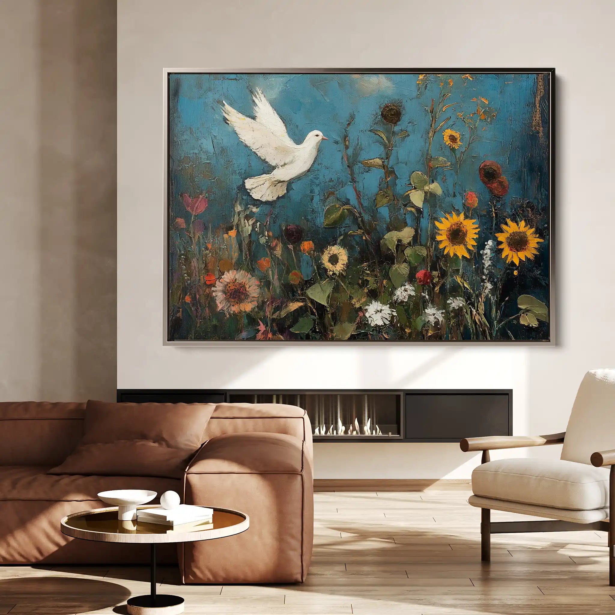 Floral Canvas Wall Art WAD1095-F 90 x 60 cm / Stretched on hidden frame