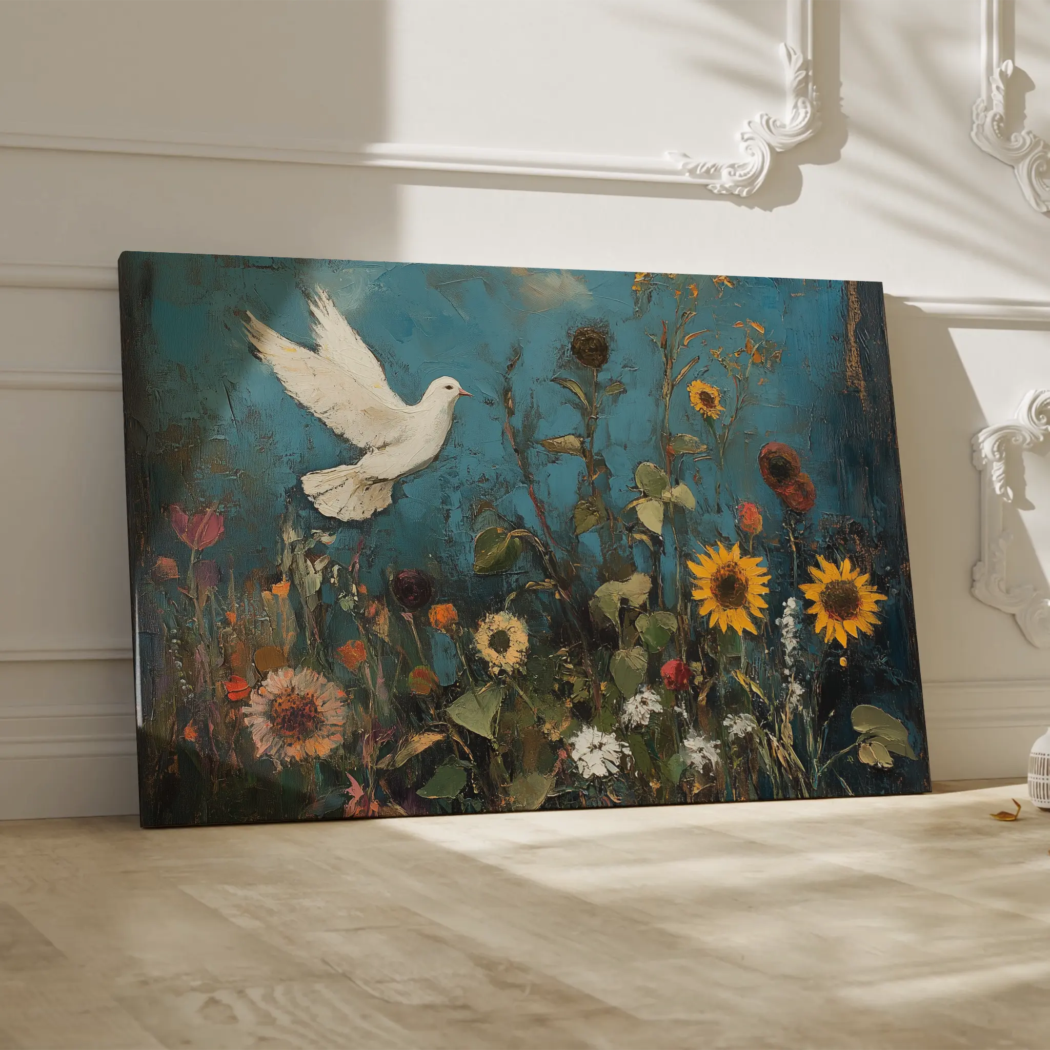 Floral Canvas Wall Art WAD1095-F 90 x 60 cm / Stretched on hidden frame