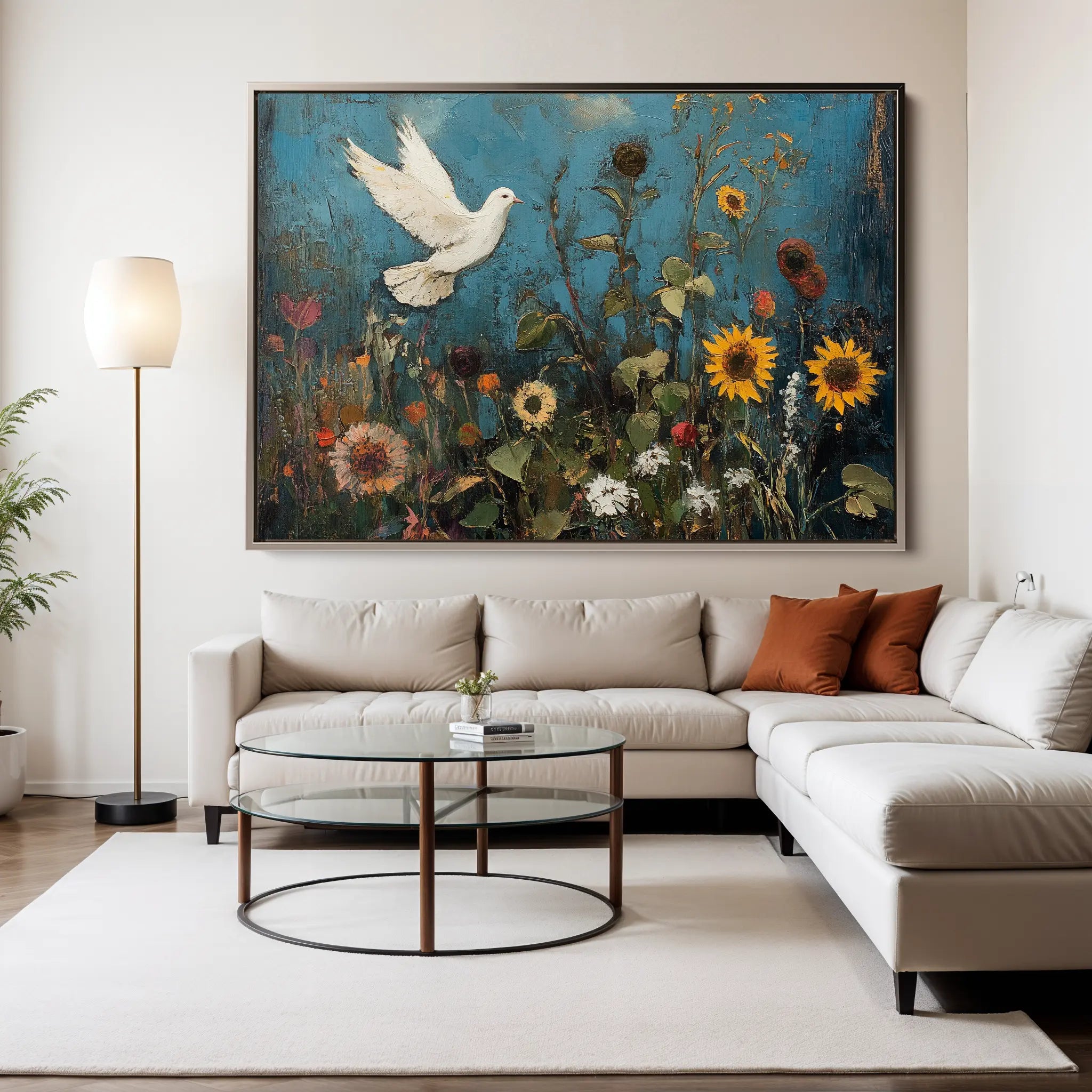 Floral Canvas Wall Art WAD1095-F 90 x 60 cm / Stretched on hidden frame