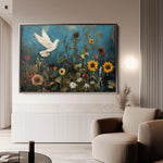 Floral Canvas Wall Art WAD1095-F 90 x 60 cm / Stretched on hidden frame