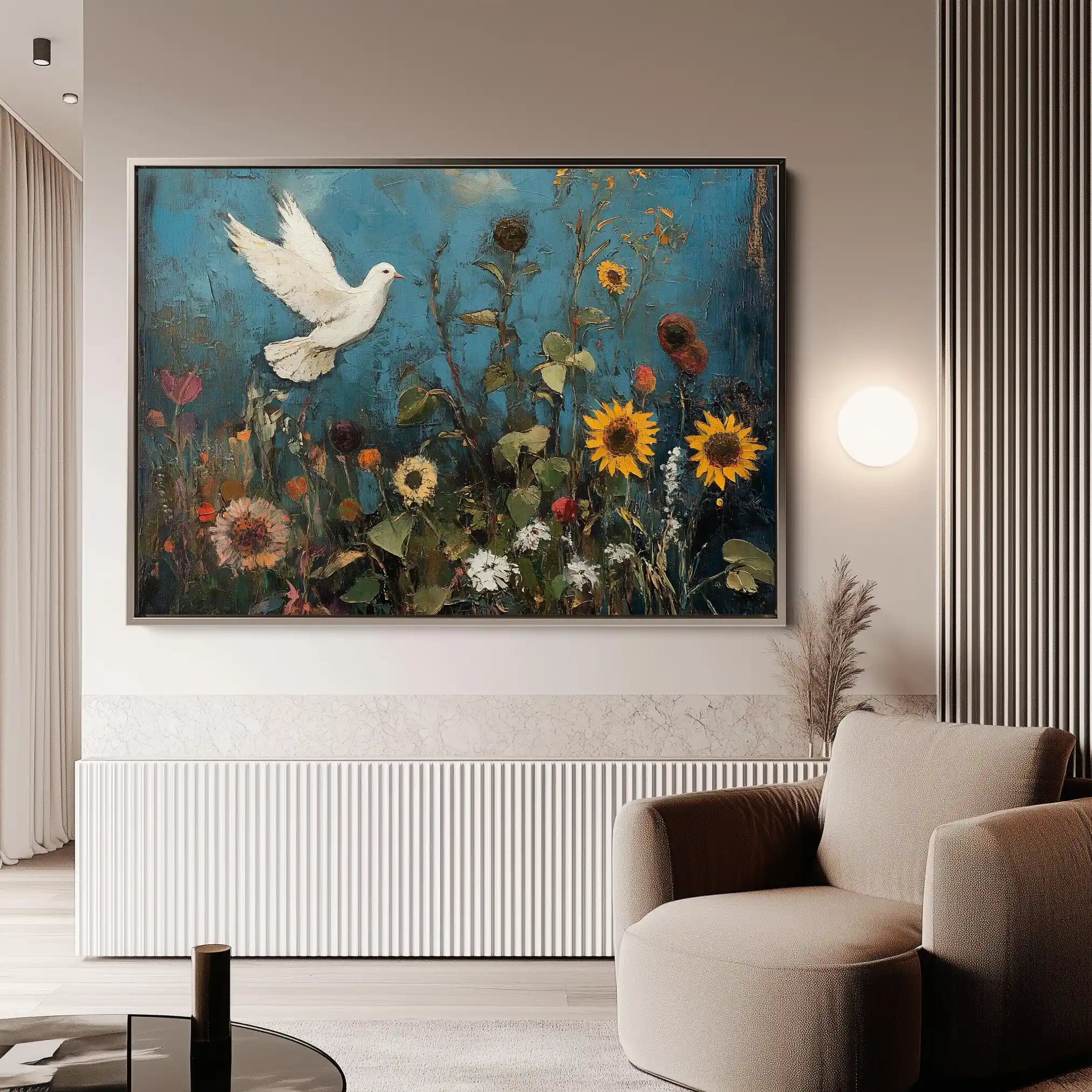 Floral Canvas Wall Art WAD1095-F 90 x 60 cm / Stretched on hidden frame
