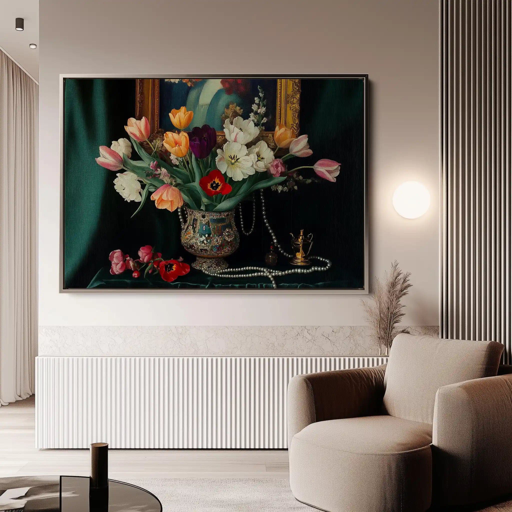 Floral Canvas Wall Art WAD1096-F 90 x 60 cm / Stretched on hidden frame