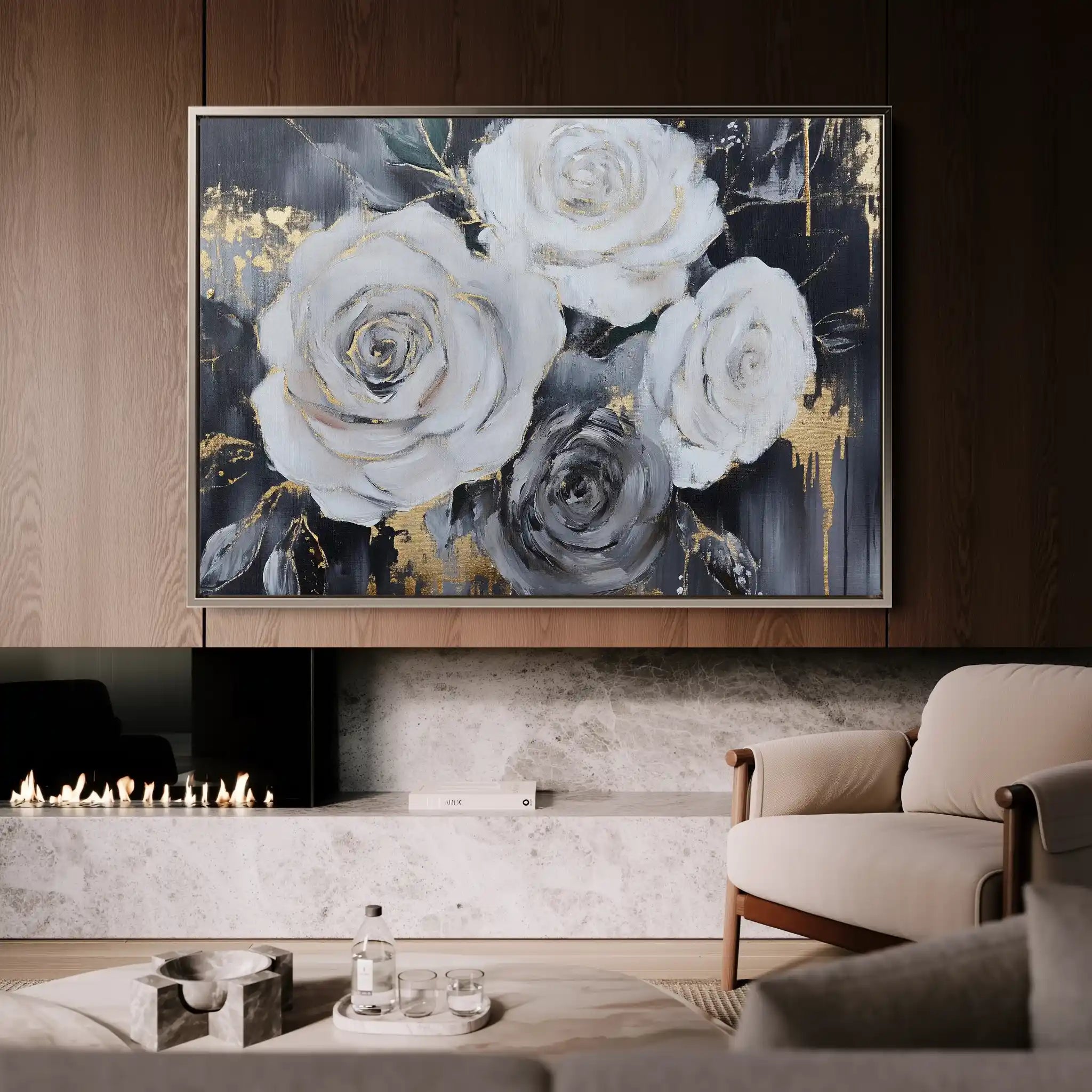 Floral Canvas Wall Art WAD1097-F 90 x 60 cm / Stretched on hidden frame