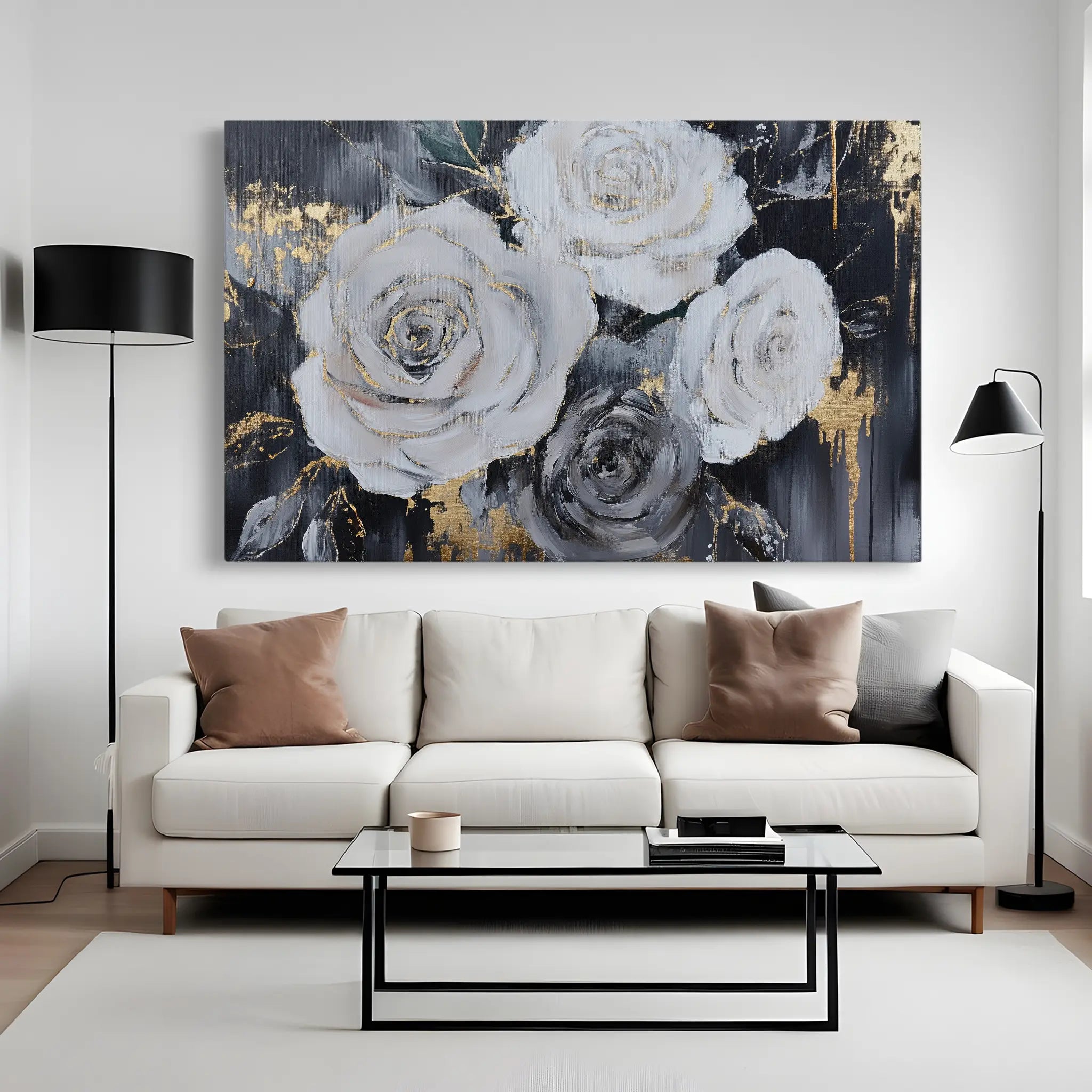 Floral Canvas Wall Art WAD1097-F 90 x 60 cm / Stretched on hidden frame