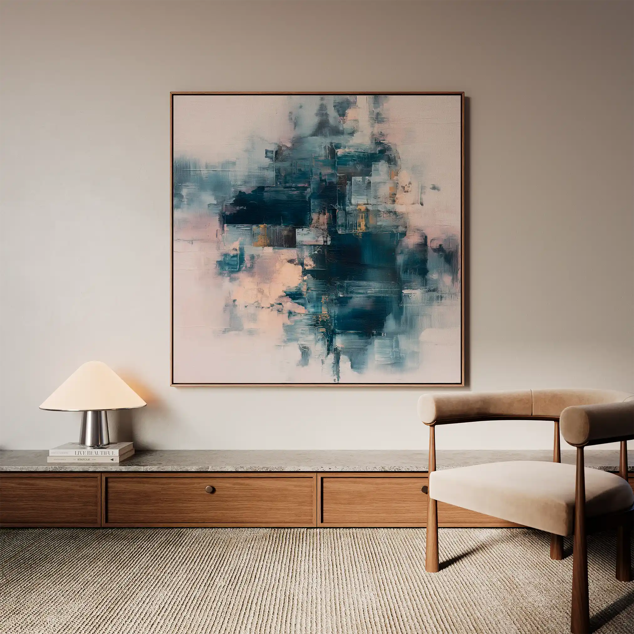 Abstract 1098 Canvas Art 60 x 60 cm / Stretched on hidden frame