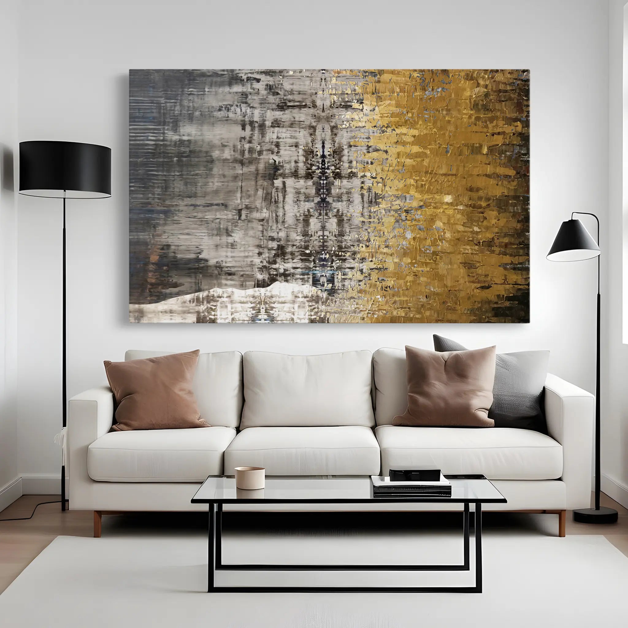 Abstract Canvas Wall Art WAD110-A 90 x 60 cm / Stretched on hidden frame