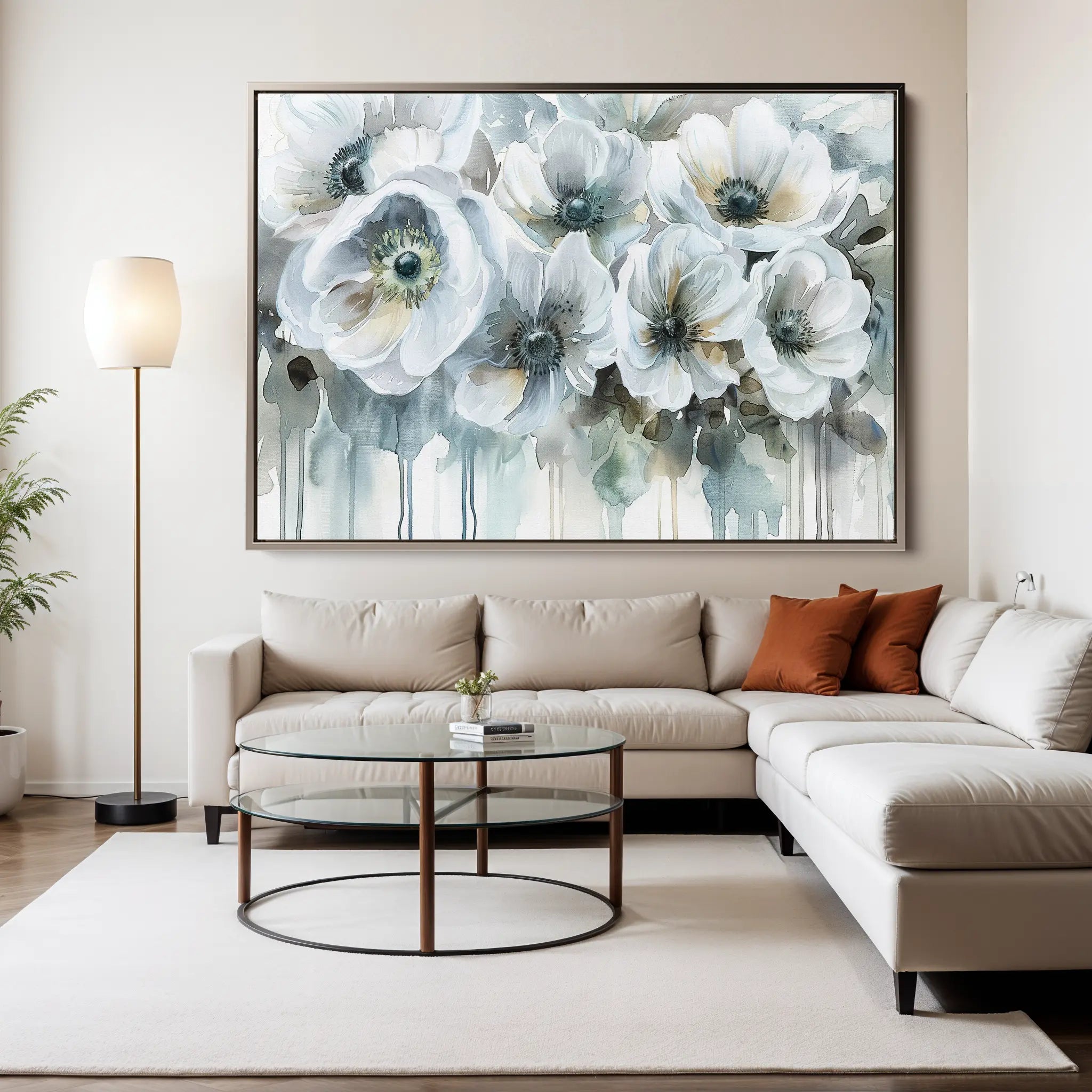 Floral Canvas Wall Art WAD110-F 90 x 60 cm / Stretched on hidden frame