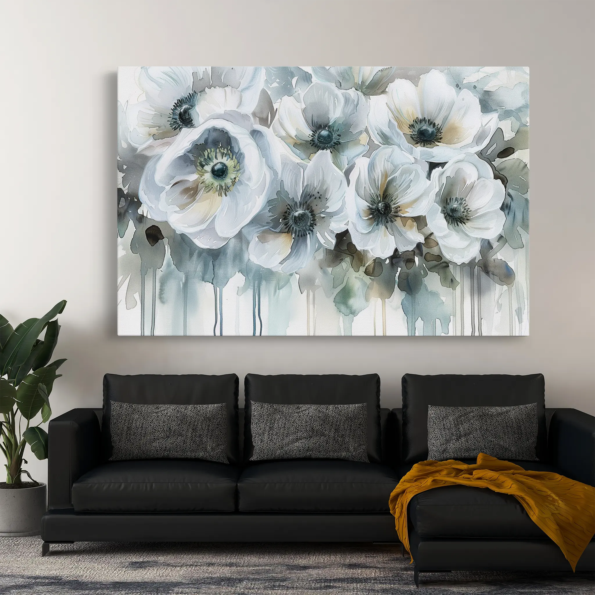 Floral Canvas Wall Art WAD110-F 90 x 60 cm / Stretched on hidden frame