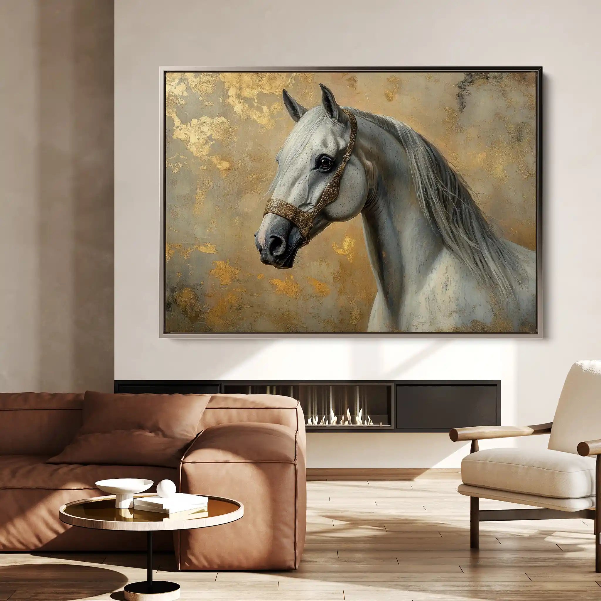 Horses 110 Canvas Art 90 x 60 cm / Stretched on hidden frame