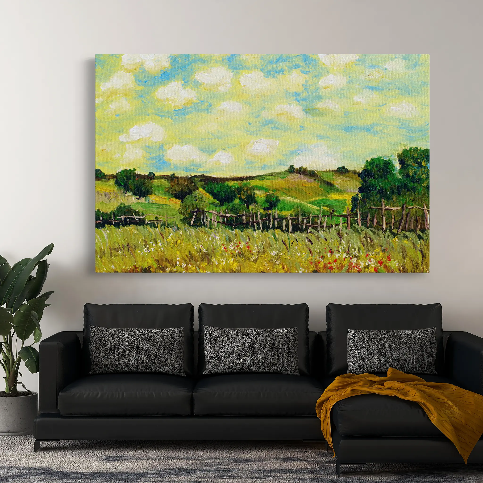 Landscape Canvas Wall Art WAD110-L 90 x 60 cm / Stretched on hidden frame