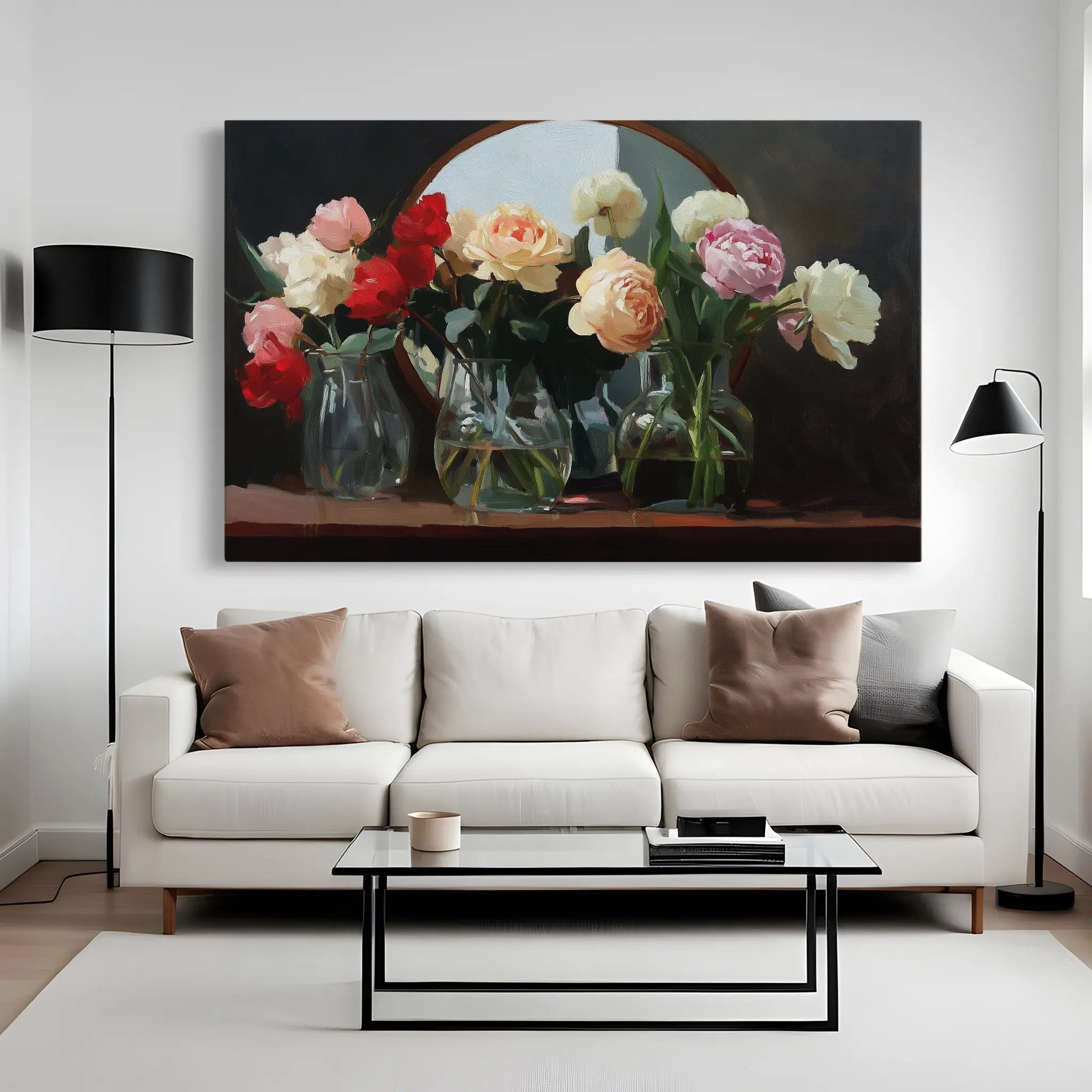 Floral Canvas Wall Art WAD1100-F 90 x 60 cm / Stretched on hidden frame