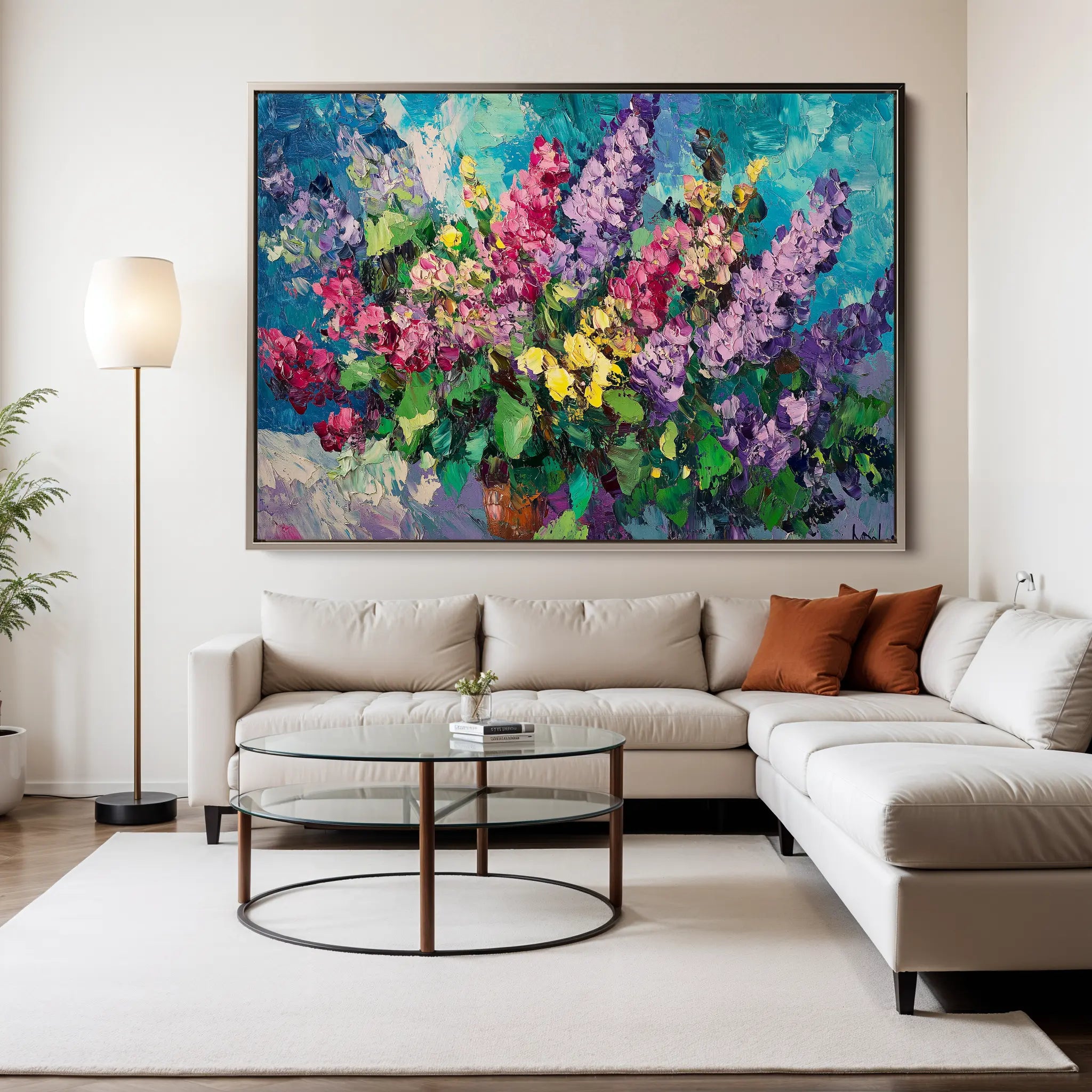 Floral Canvas Wall Art WAD1102-F 90 x 60 cm / Stretched on hidden frame